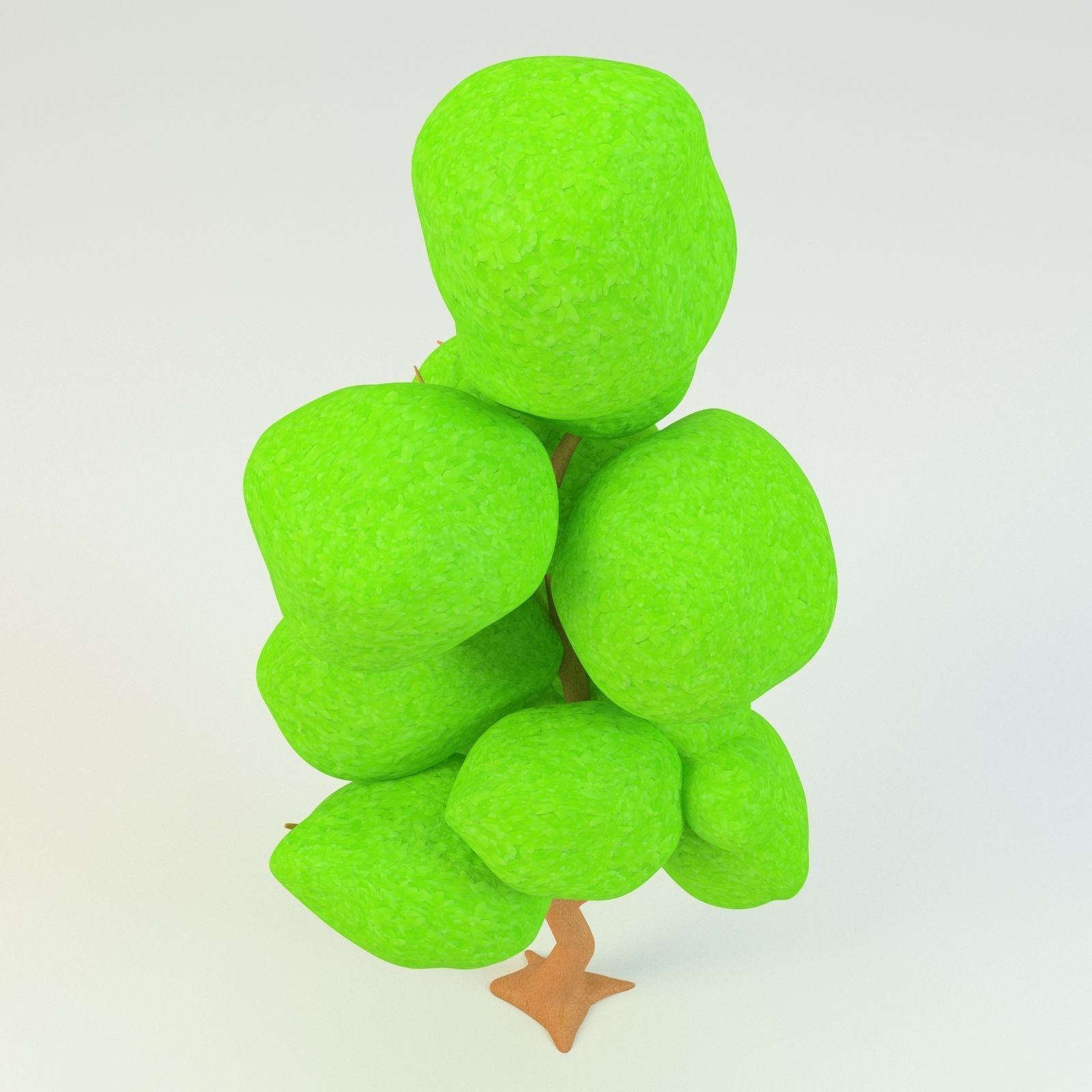 Cartoon Tree 3D Model Low-poly 3D model_2