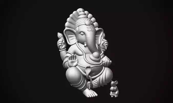 Ganesh ji with Mushak raj 3D print model