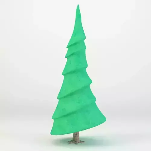 Cartoon Tree 3D Model Low-poly 3D model