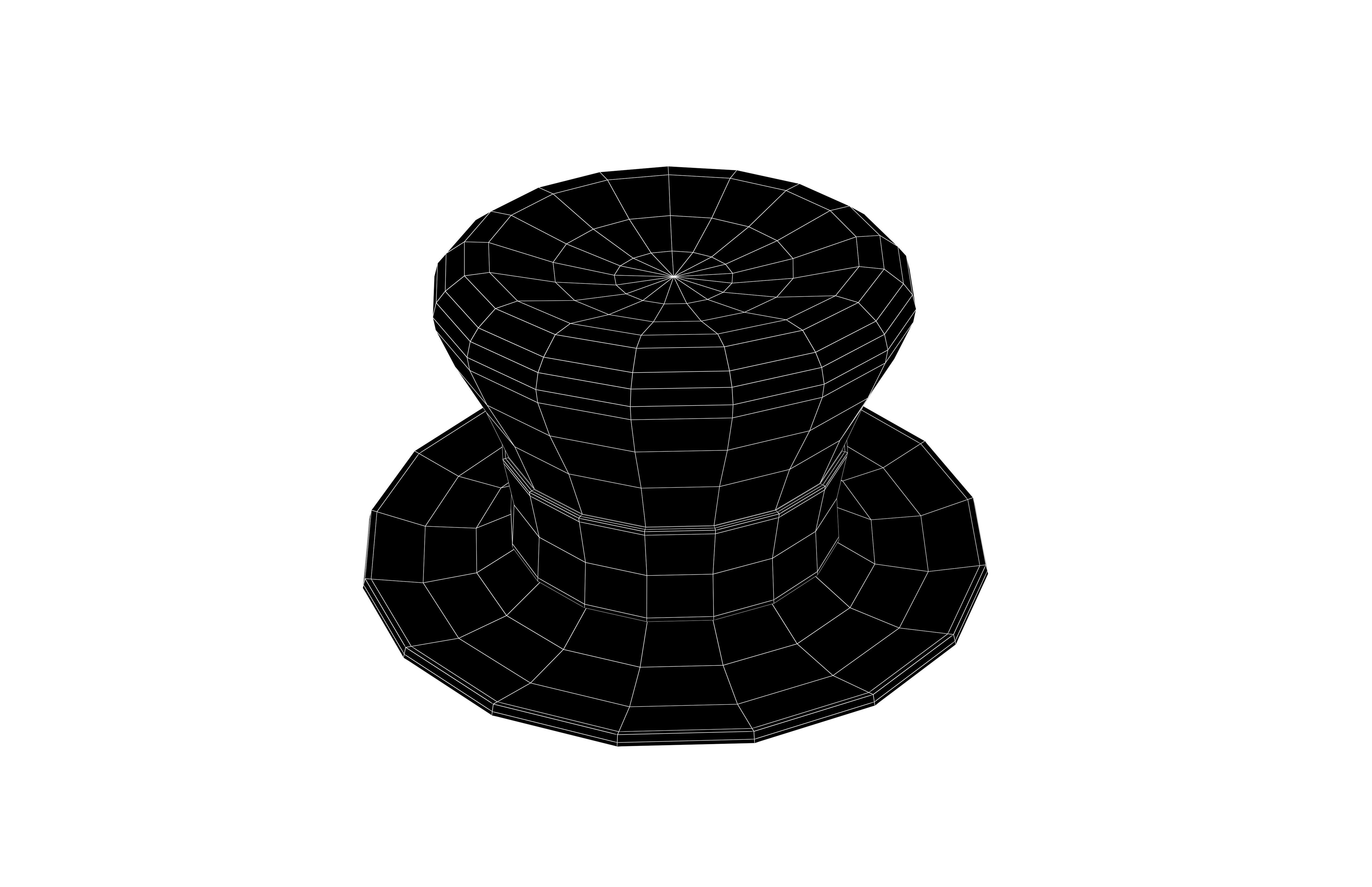 American Hat v1 001 Low-poly 3D model_7