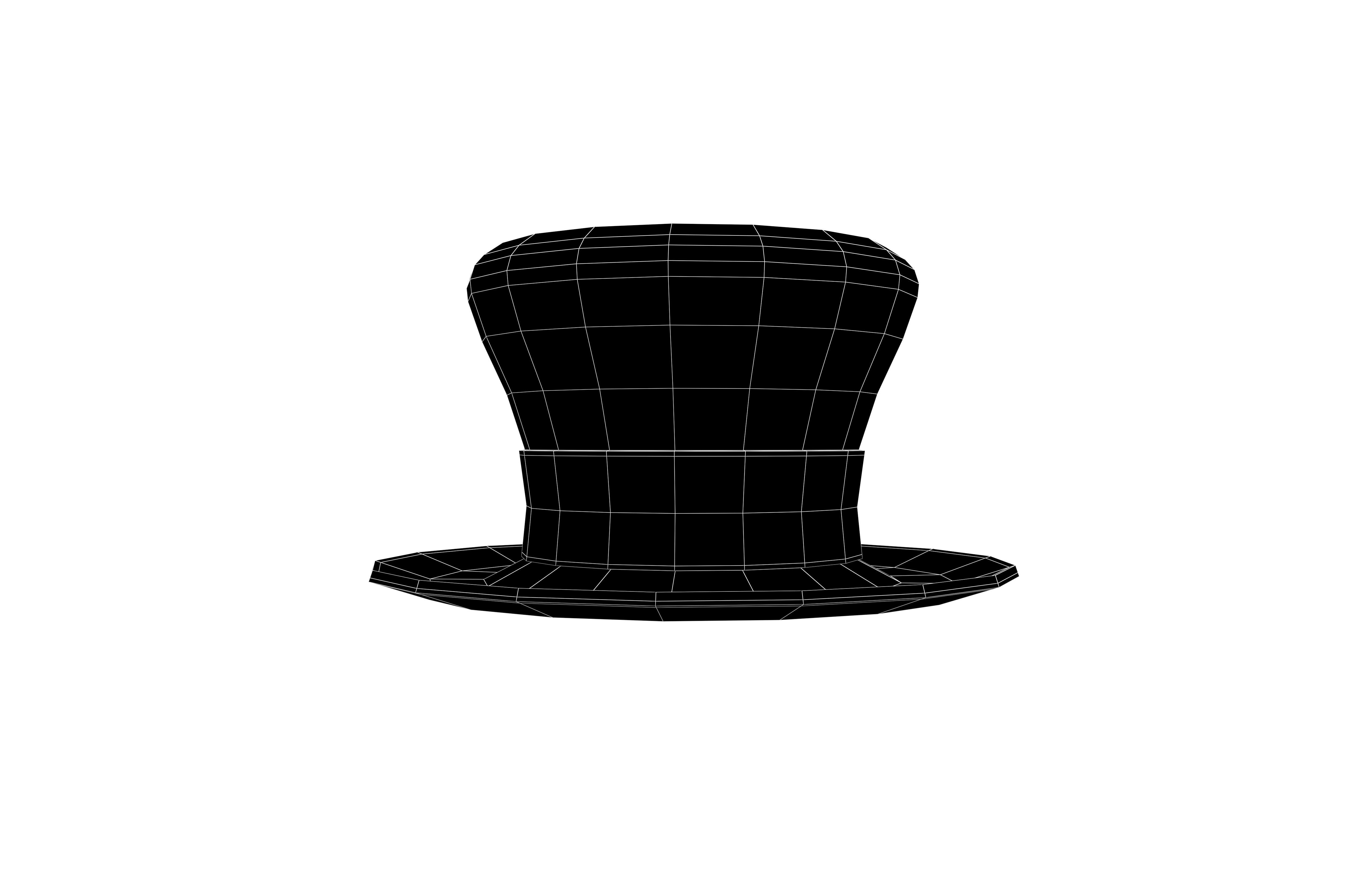 American Hat v1 001 Low-poly 3D model_6