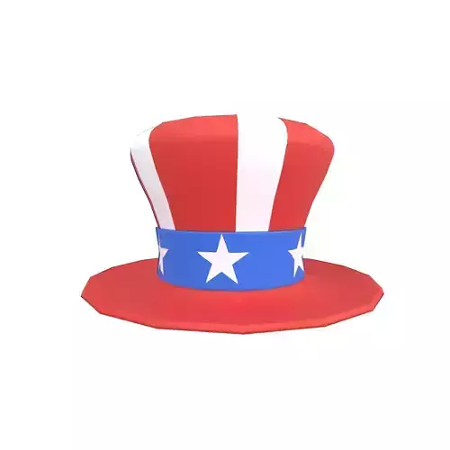 American Hat v1 001 Low-poly 3D model