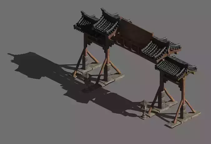 Tang-Street-Memorial Arch 07 3D model