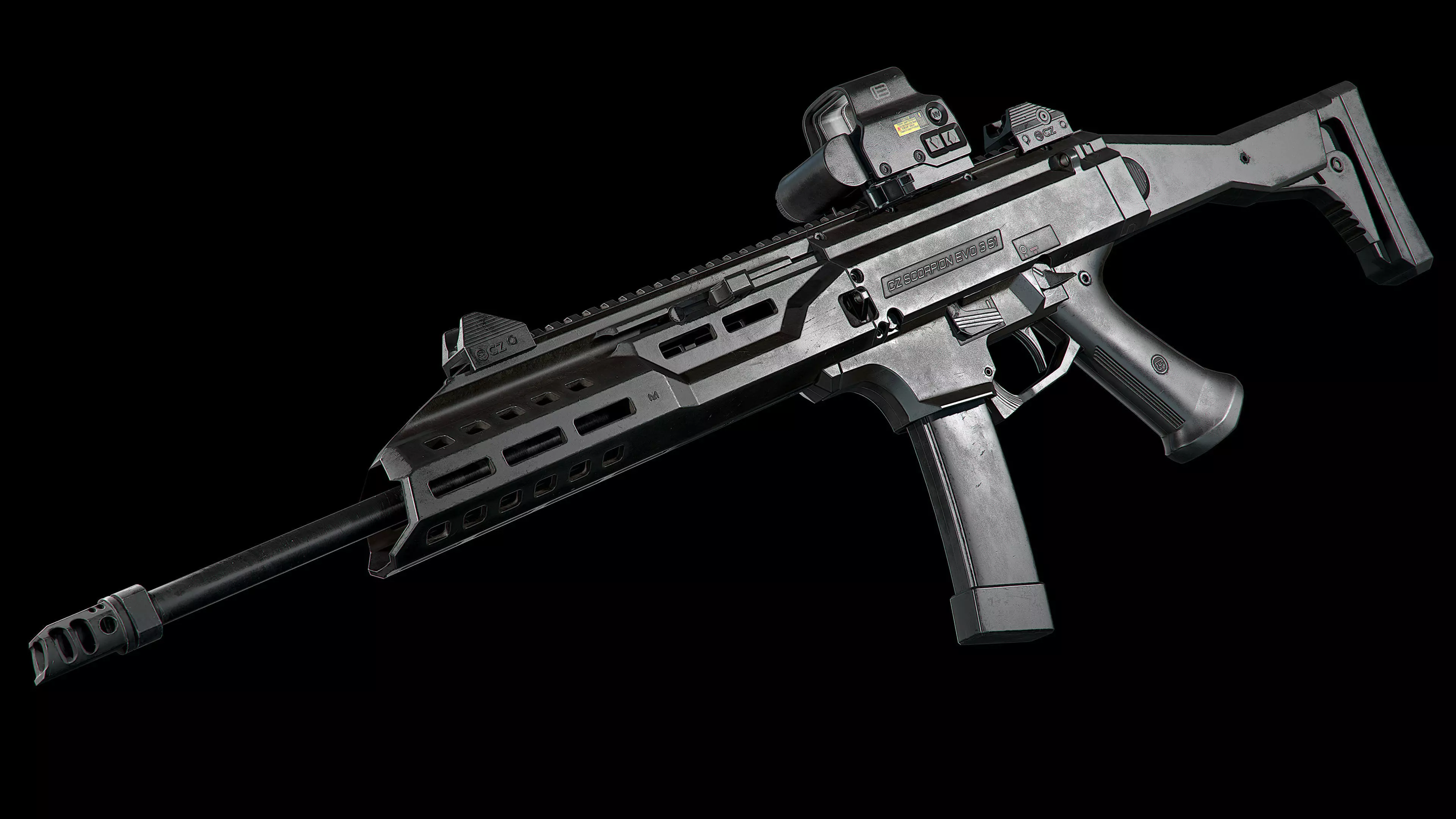 CZ Scorpion EVO 3 Low-poly 3D model