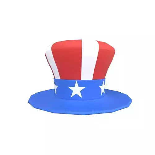 American Hat v1 002 Low-poly 3D model