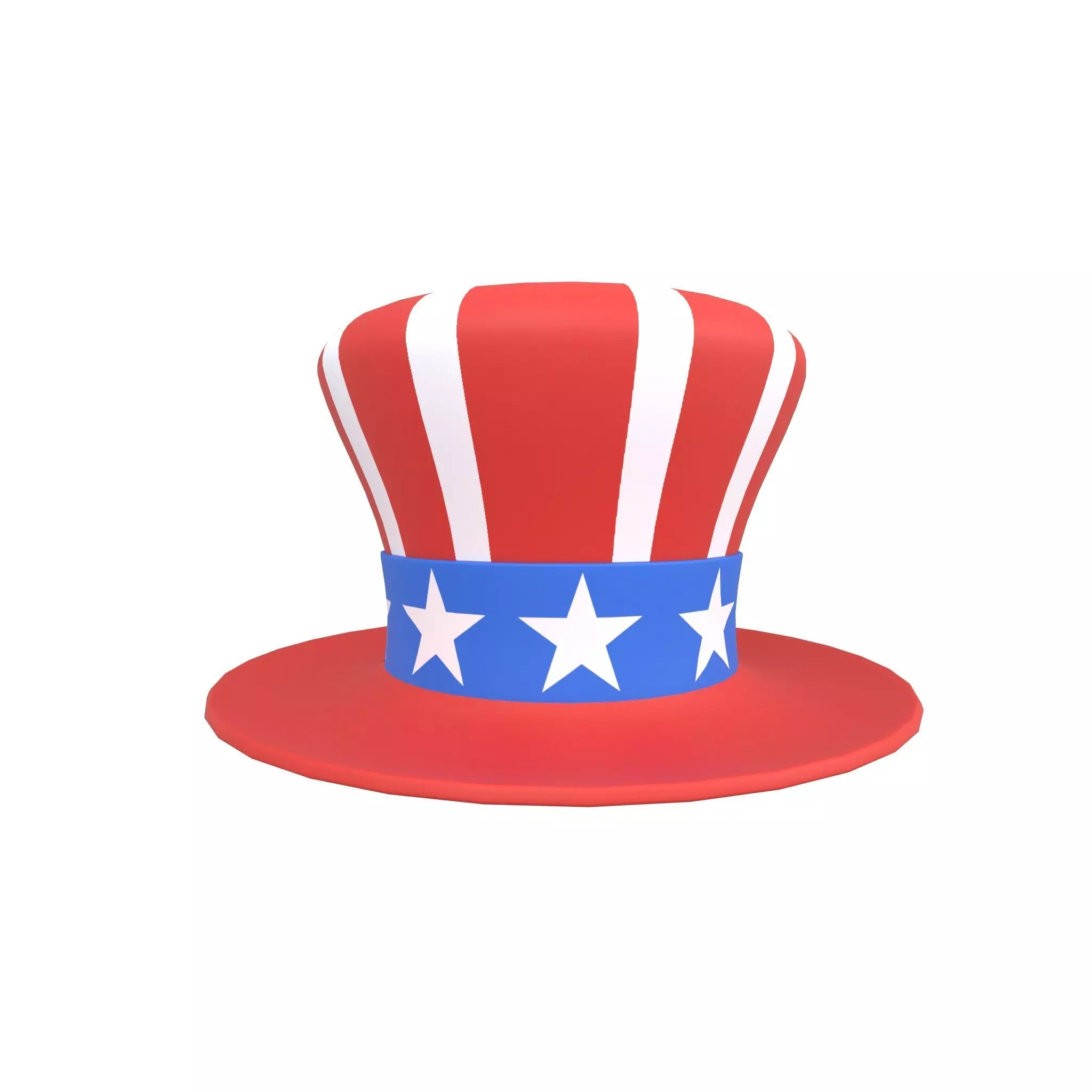 American Hat v2 001 Low-poly 3D model_0