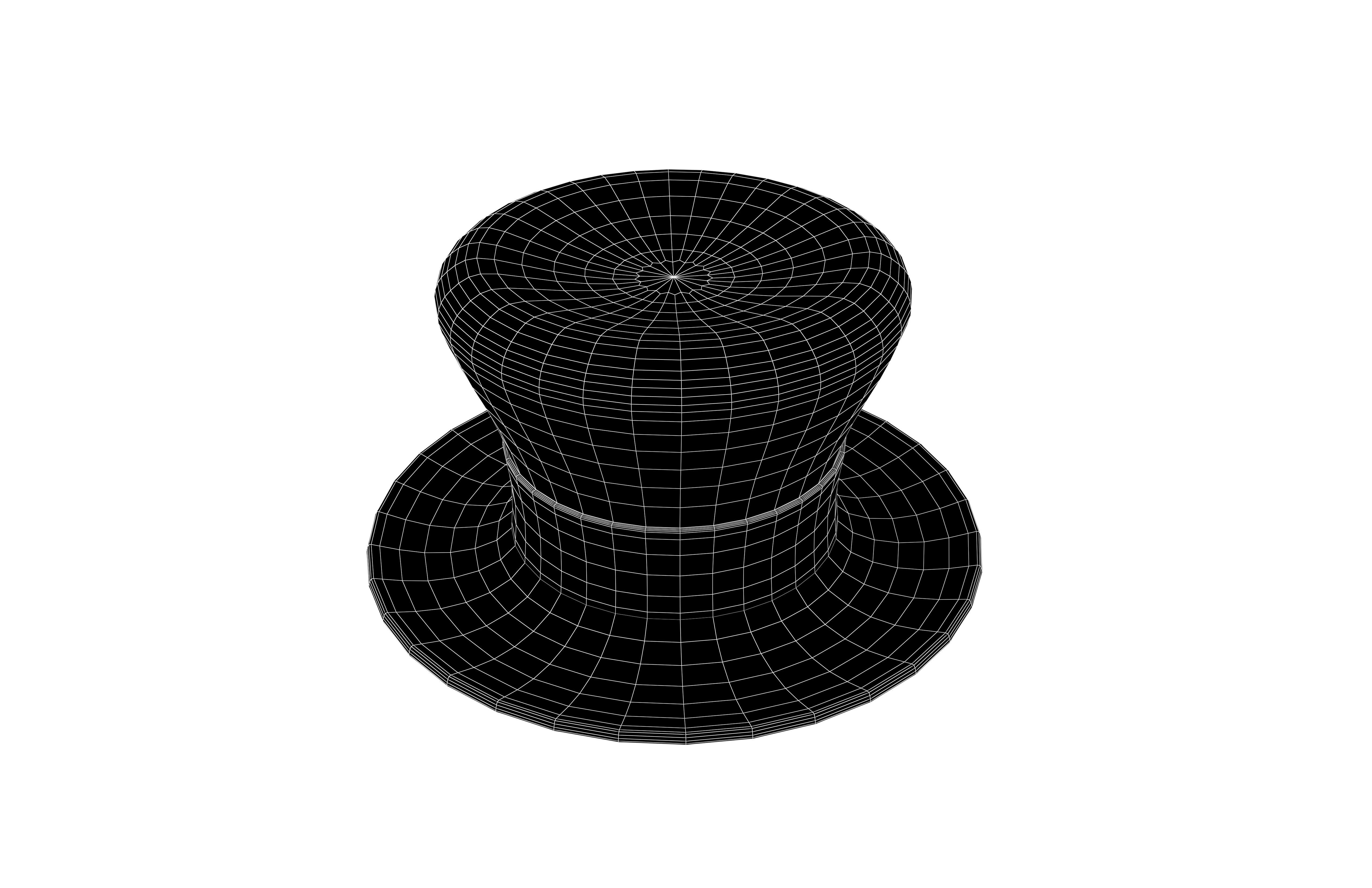 American Hat v2 001 Low-poly 3D model_6