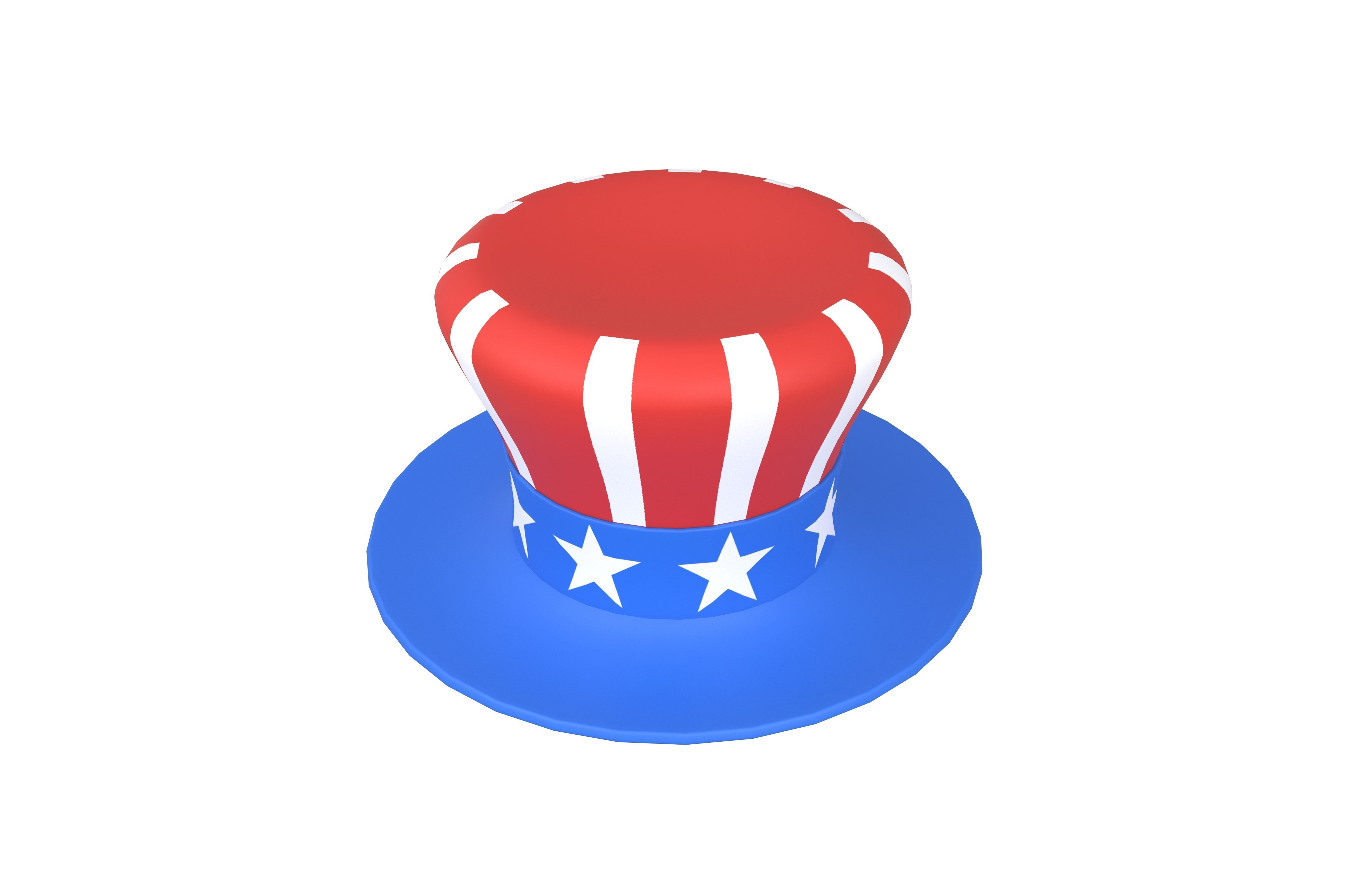 American Hat v2 002 Low-poly 3D model_2