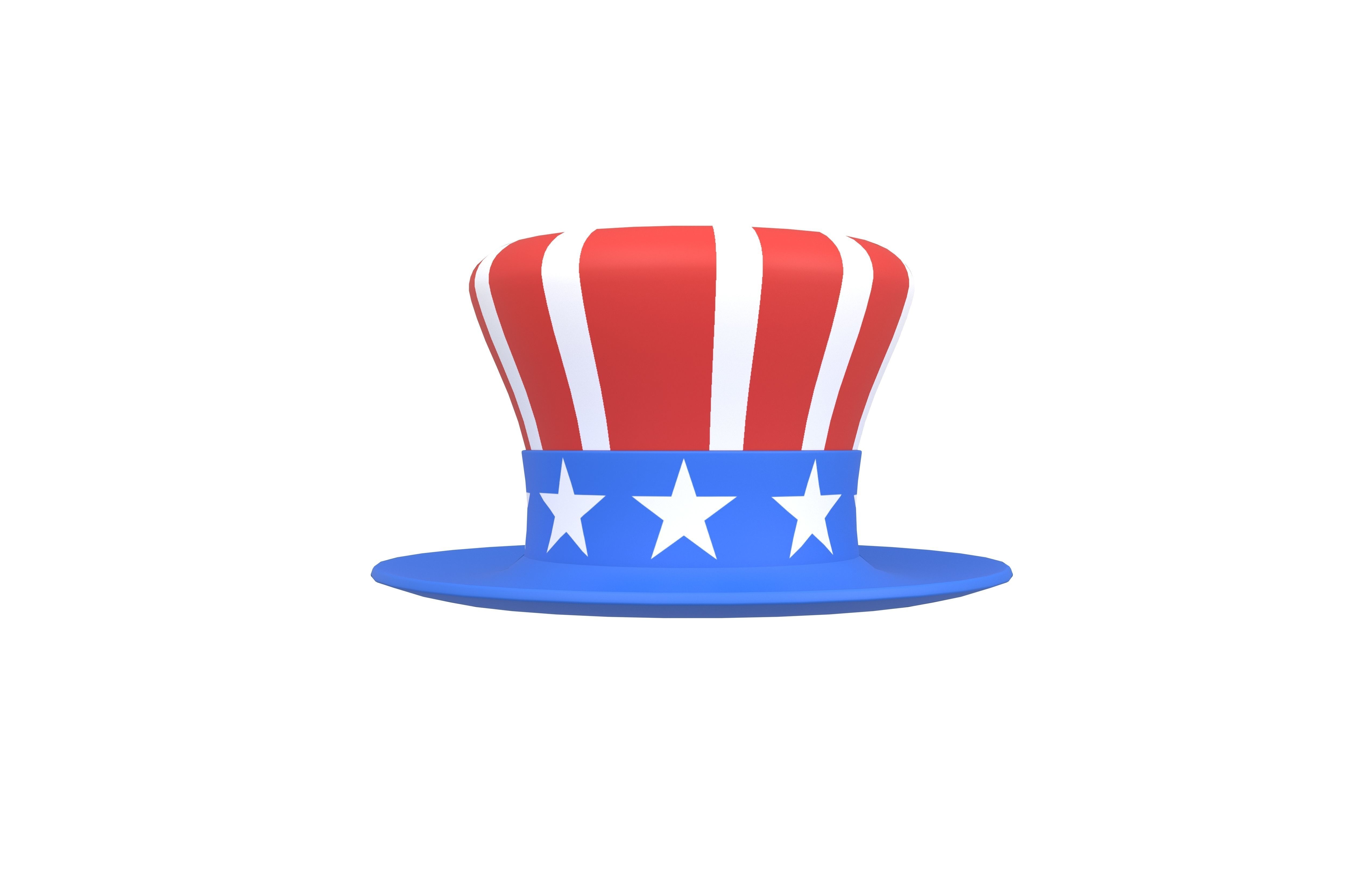 American Hat v2 002 Low-poly 3D model_1