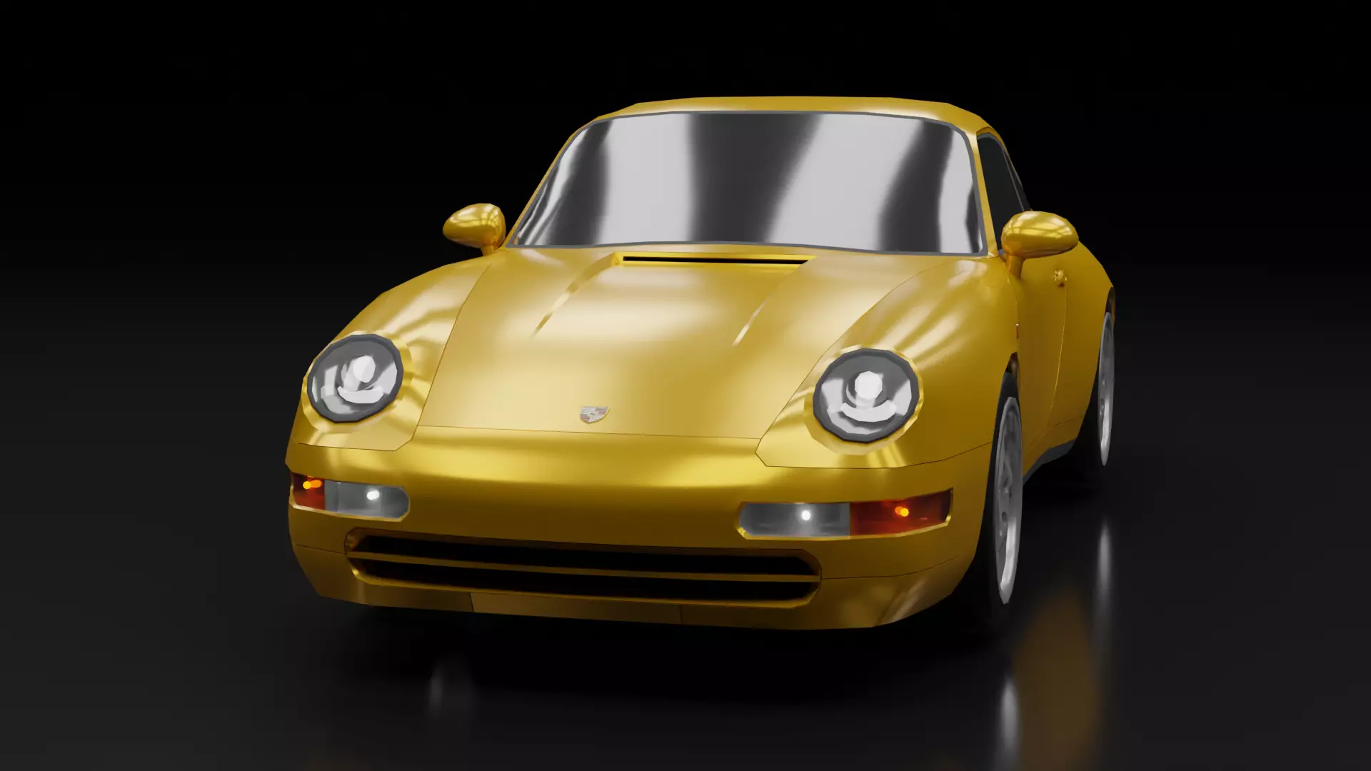 1993 Porsche 911 Carrera 993 Free low-poly 3D model