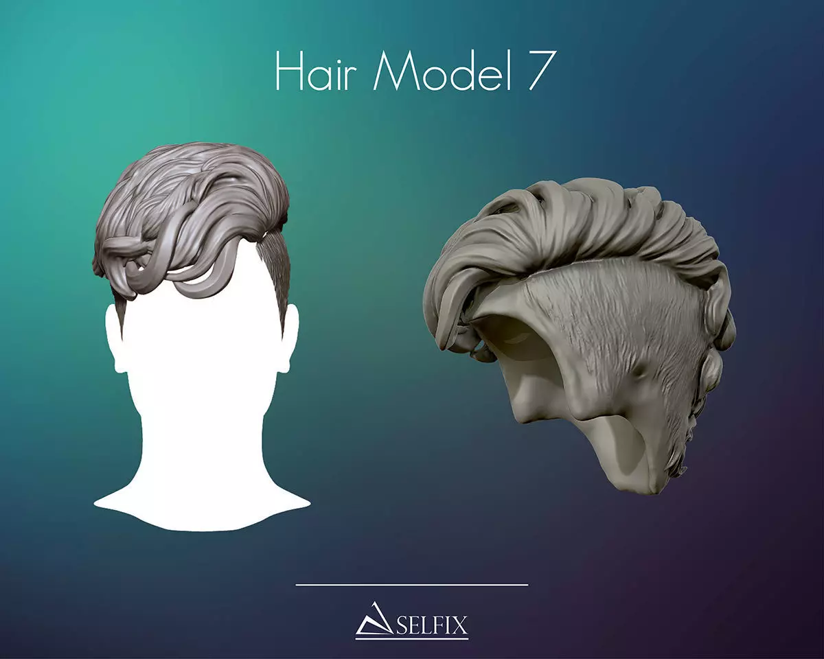 Hairstyle 07 3D print model_0