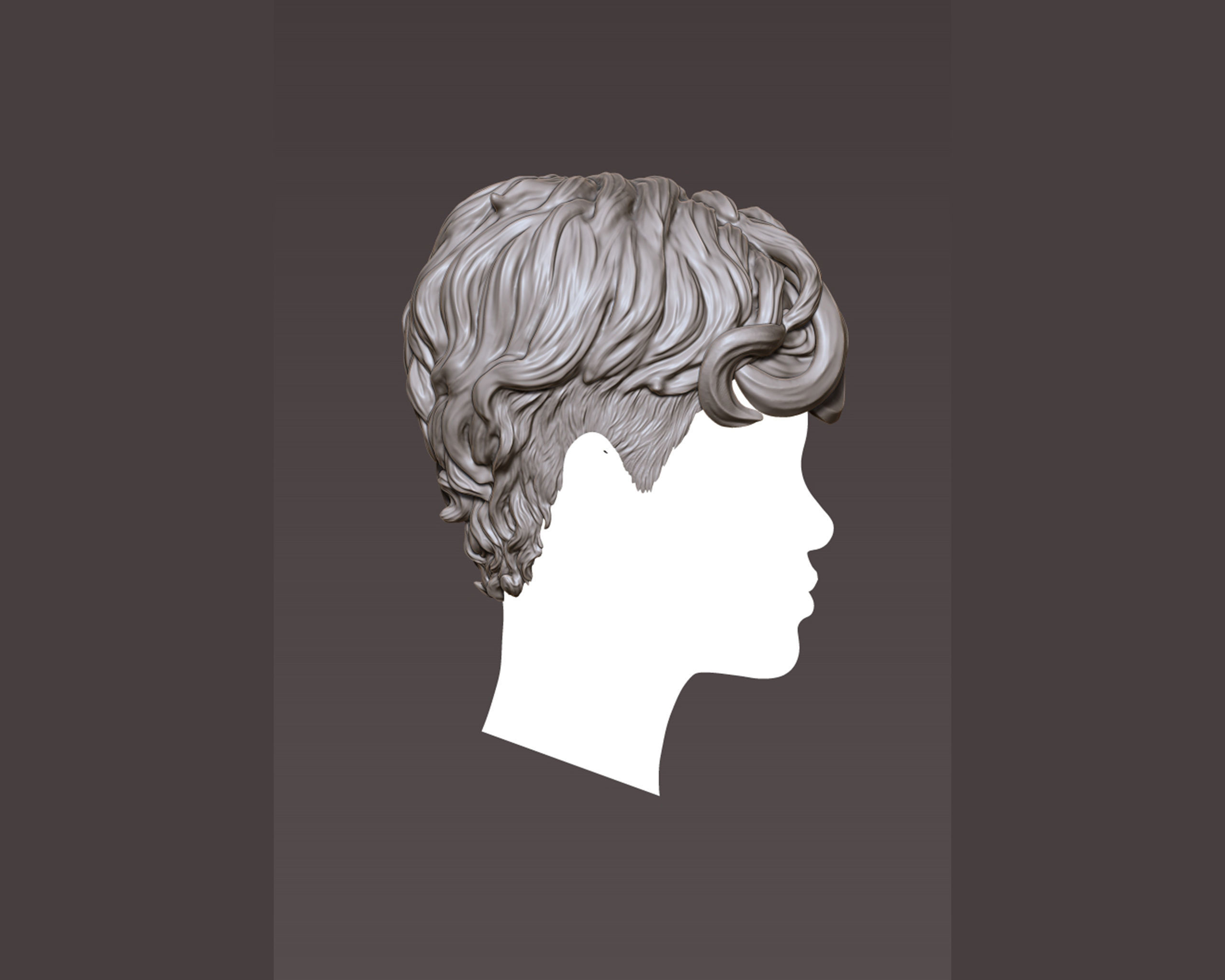 Hairstyle 07 3D print model_7