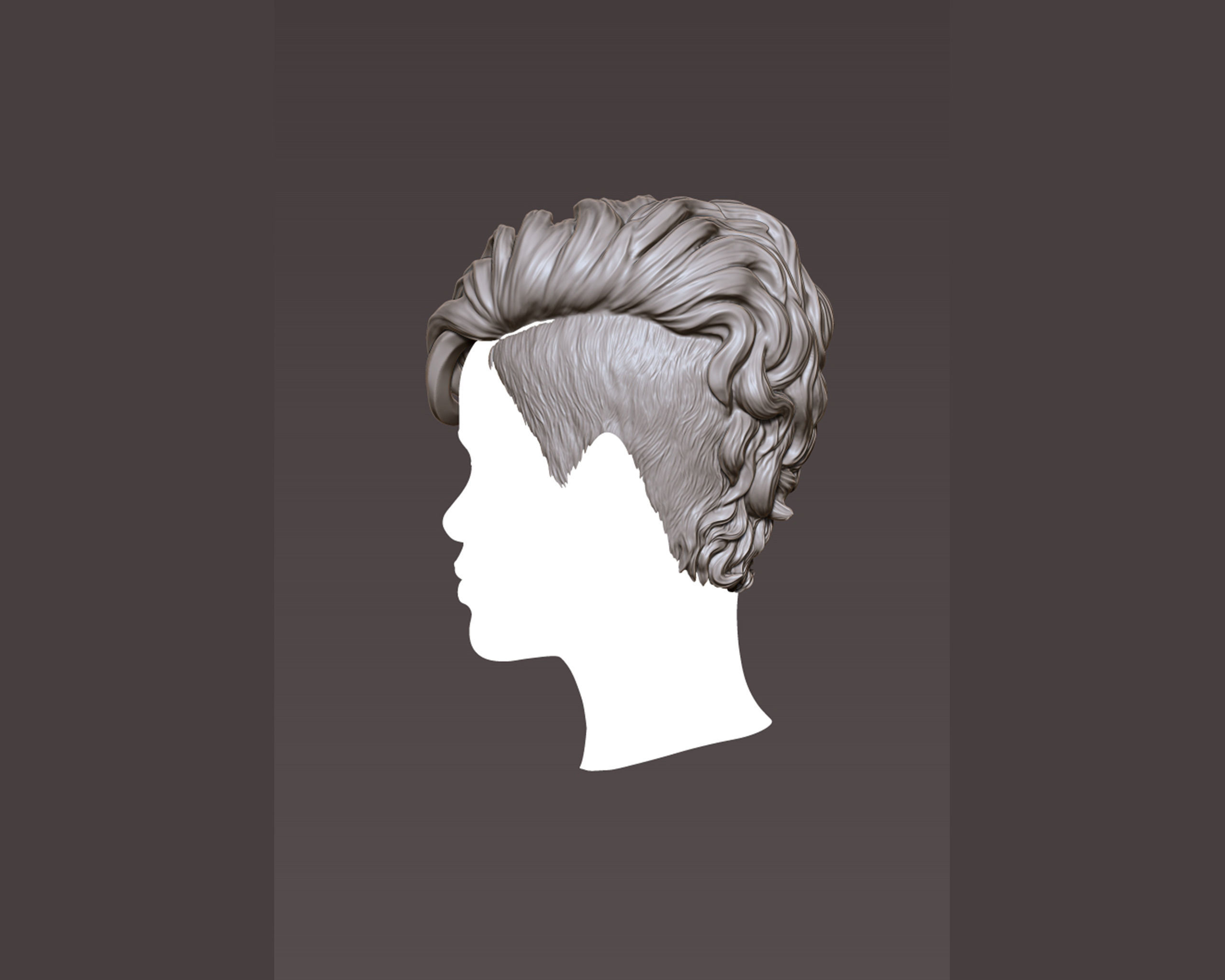 Hairstyle 07 3D print model_8