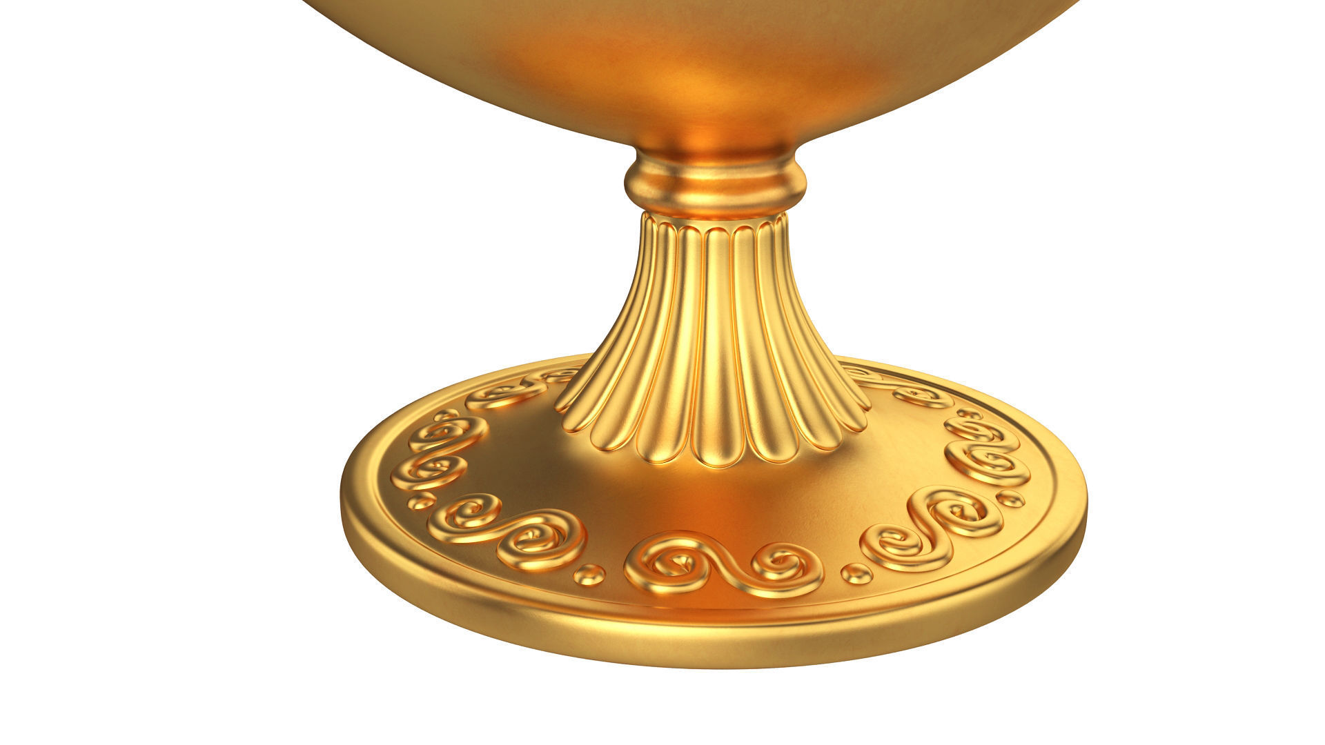 Gold magic lamp 3D model_11