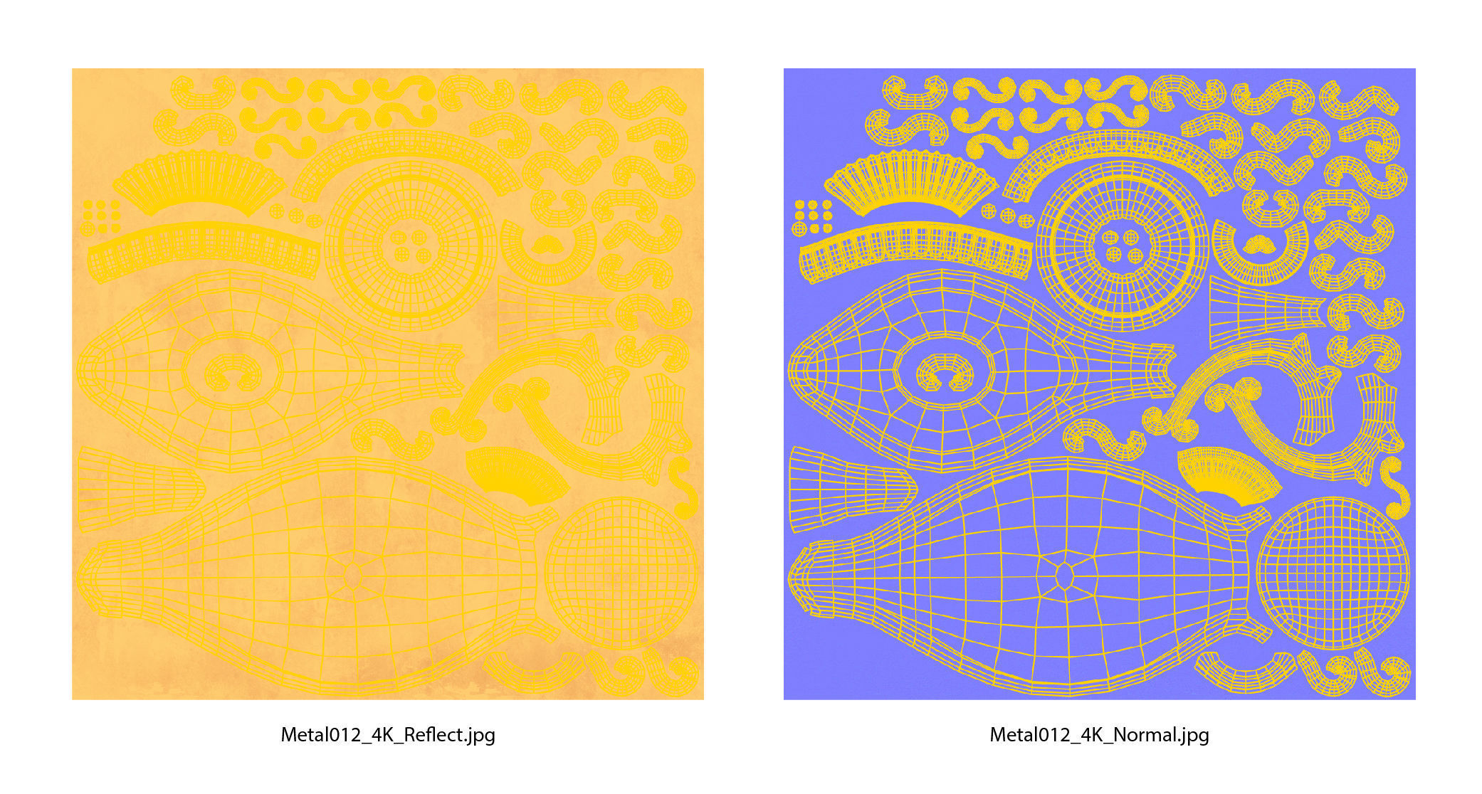 Gold magic lamp 3D model_13