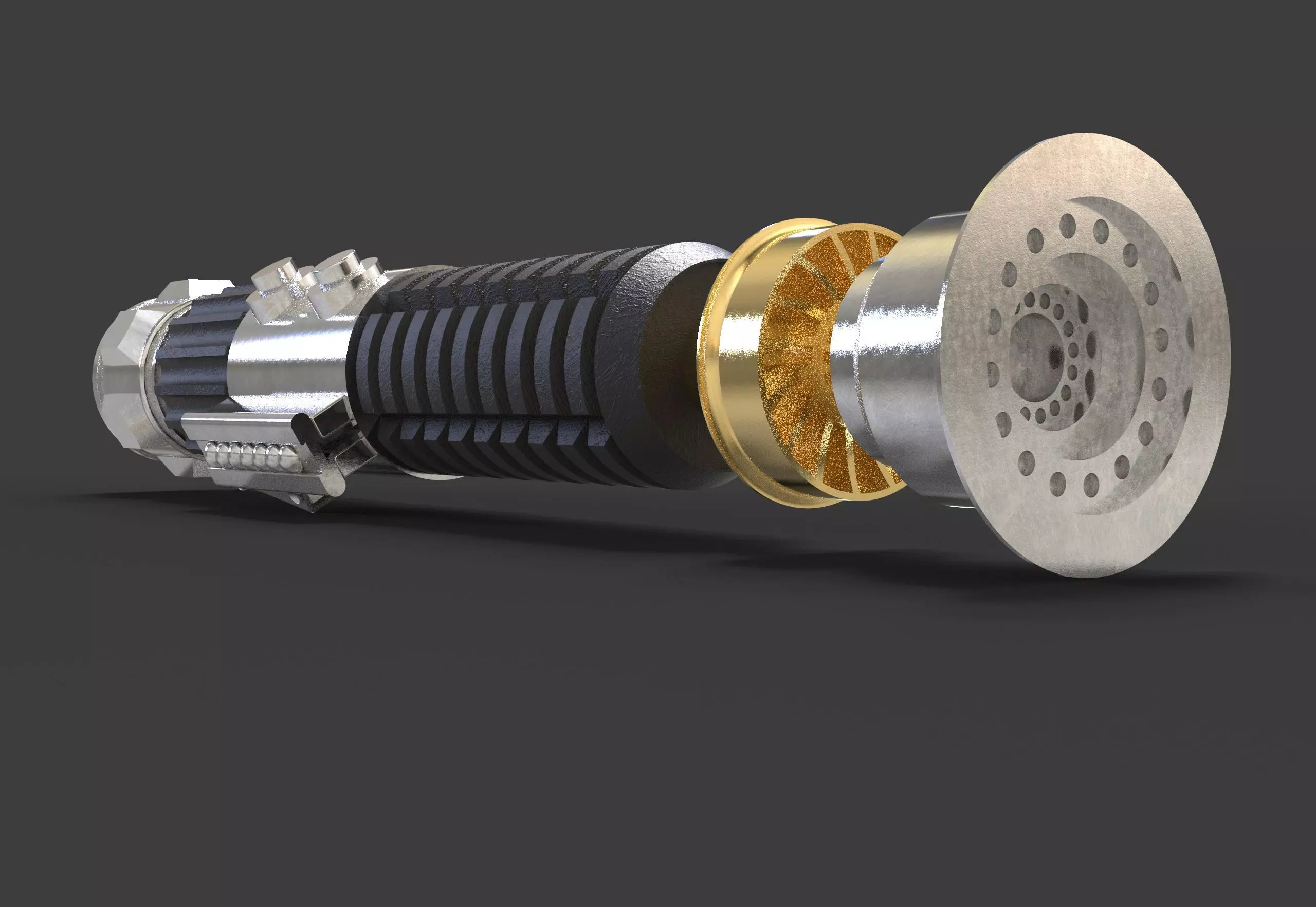 Obi Wan Kenobi Jedi Master Lightsaber 3D print model_0