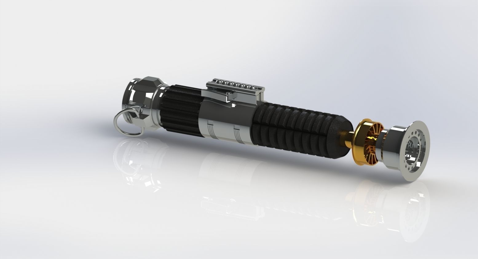 Obi Wan Kenobi Jedi Master Lightsaber 3D print model_3