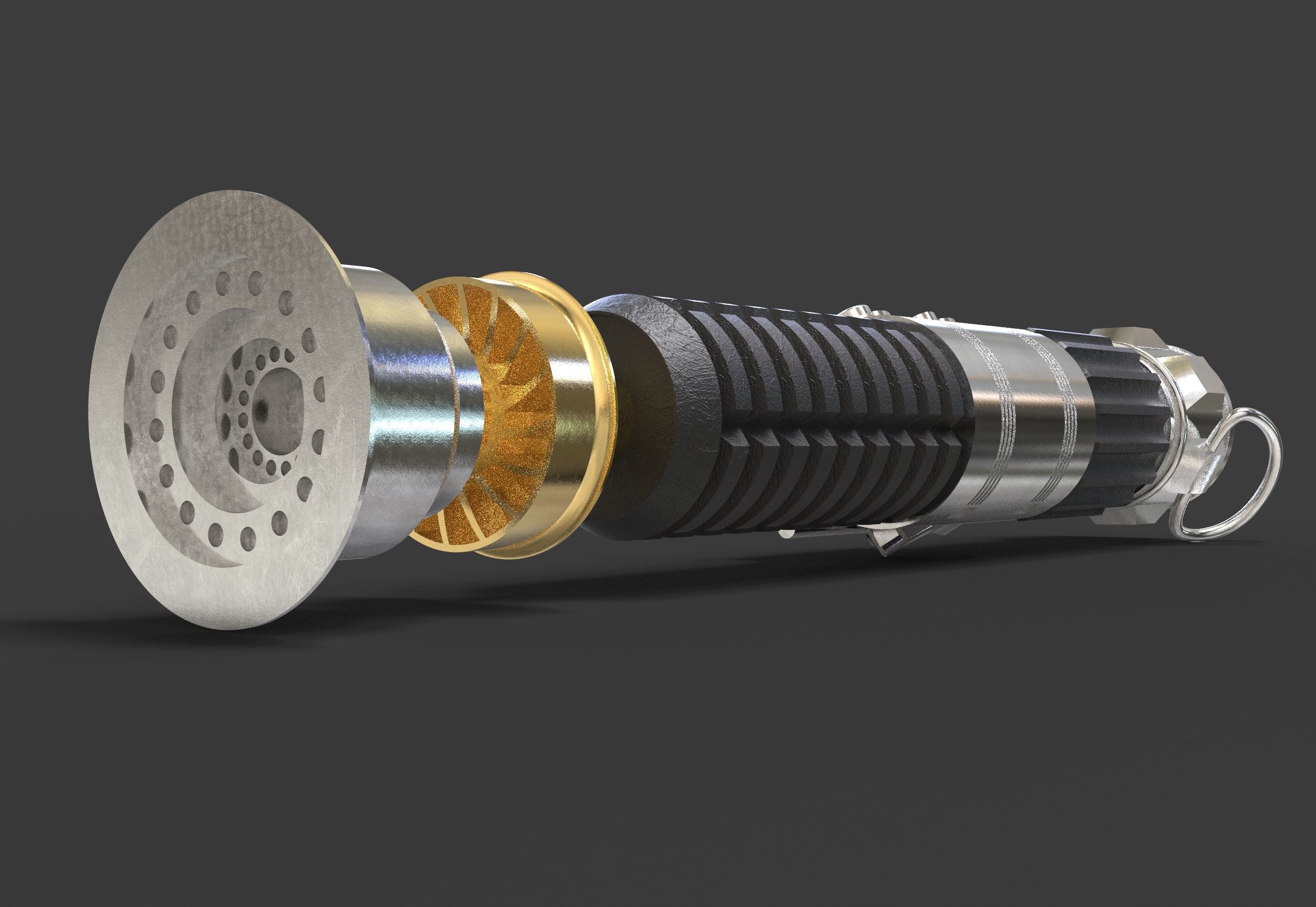 Obi Wan Kenobi Jedi Master Lightsaber 3D print model_2