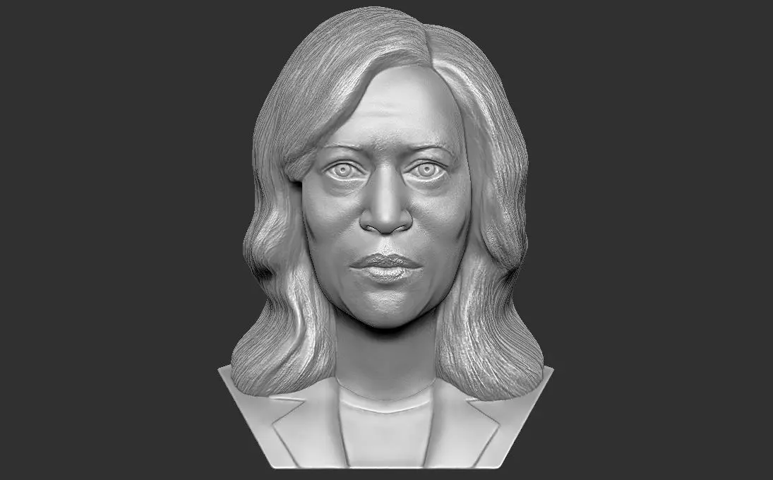 Kamala Harris bust 3D printing ready stl obj formats 3D print model_0