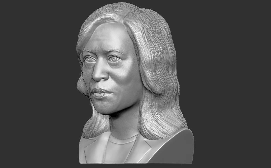 Kamala Harris bust 3D printing ready stl obj formats 3D print model_2
