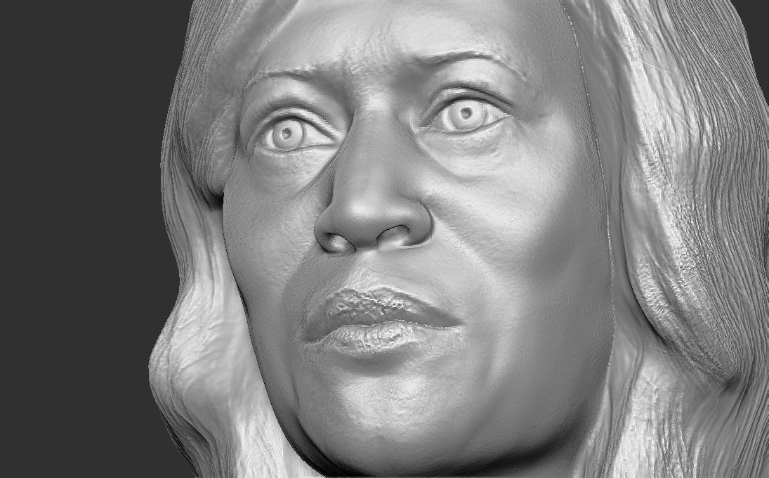 Kamala Harris bust 3D printing ready stl obj formats 3D print model_17