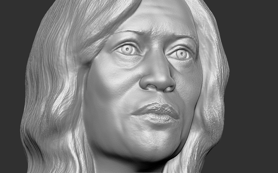 Kamala Harris bust 3D printing ready stl obj formats 3D print model_18