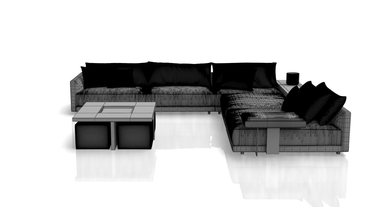 Sofa L Shape  3D model_16