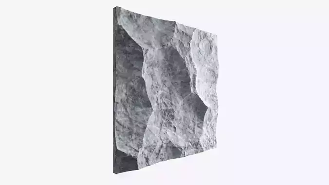 391-RockPanel piece of rock on wall