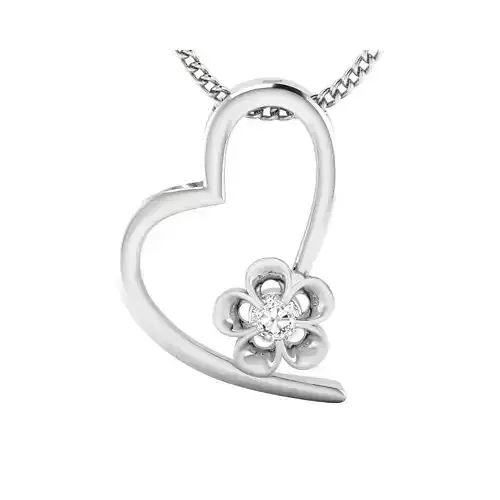 pendant-1019 rose gold pendant with diamond