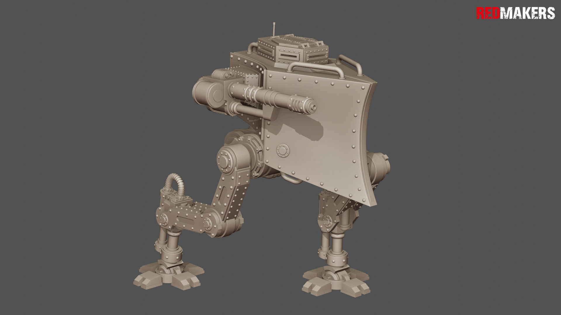 Imperial military force Heavy mech 3D print model_45