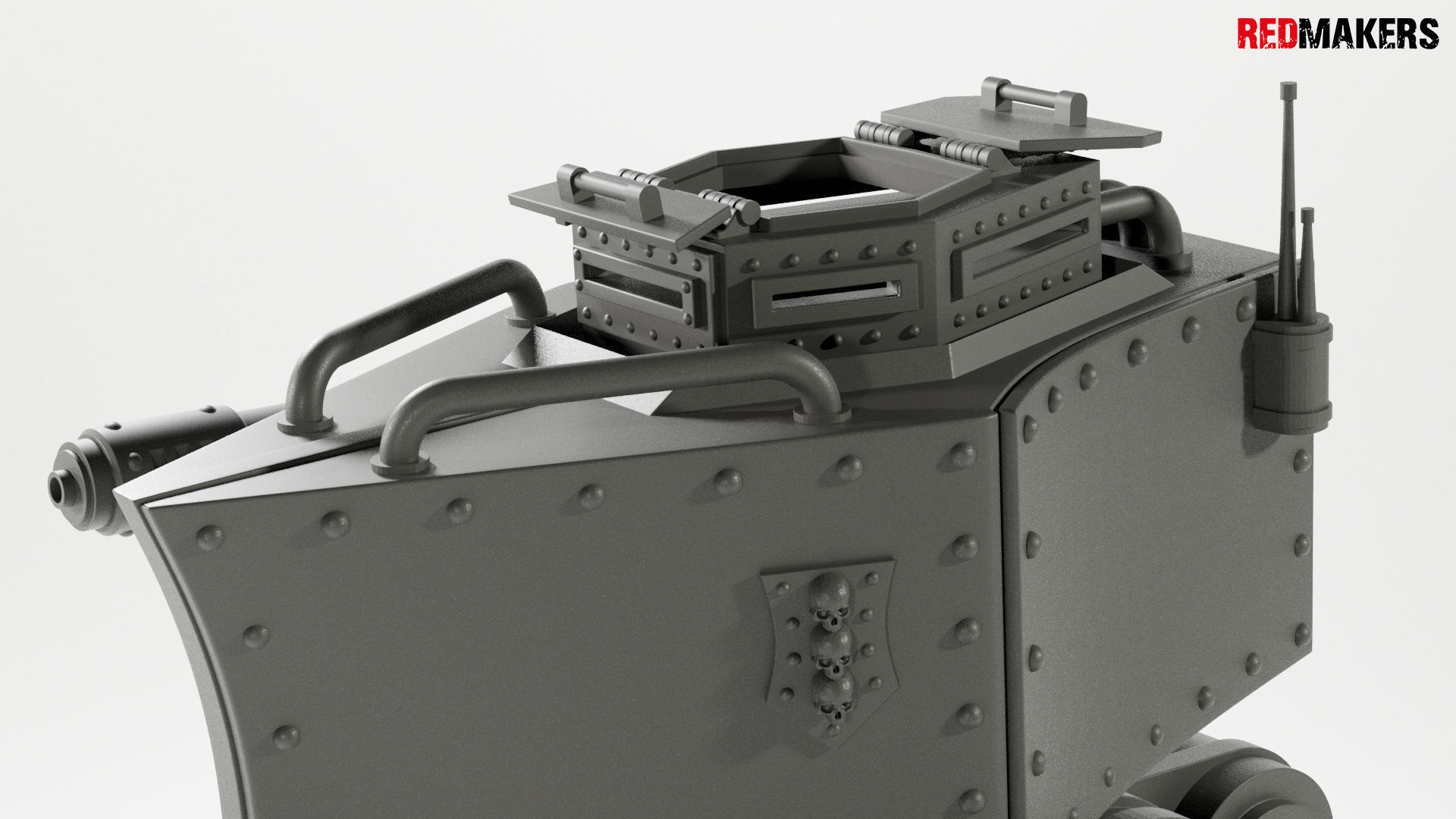 Imperial military force Heavy mech 3D print model_27
