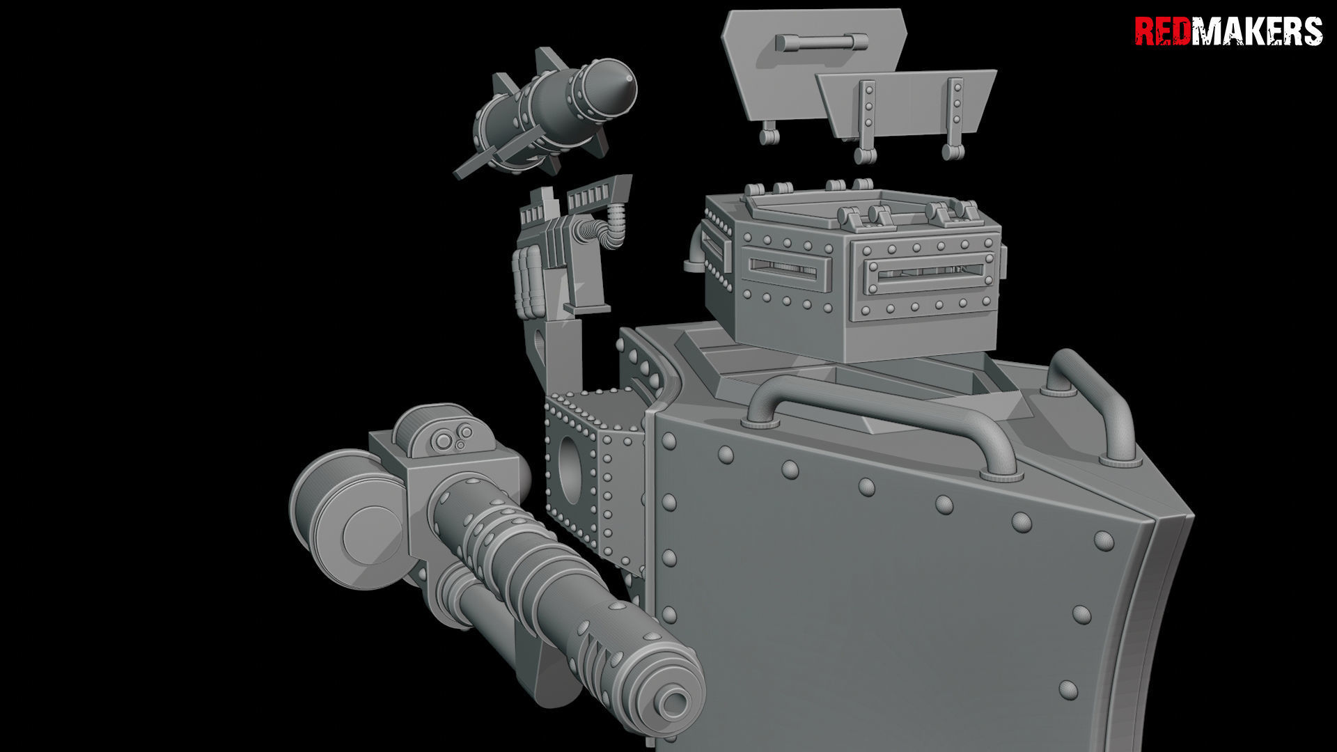 Imperial military force Heavy mech 3D print model_38