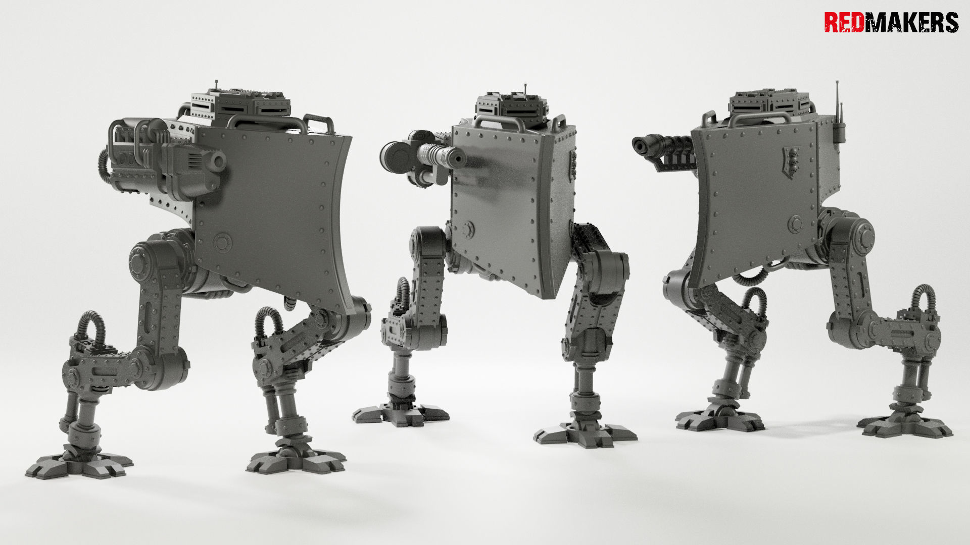 Imperial military force Heavy mech 3D print model_6