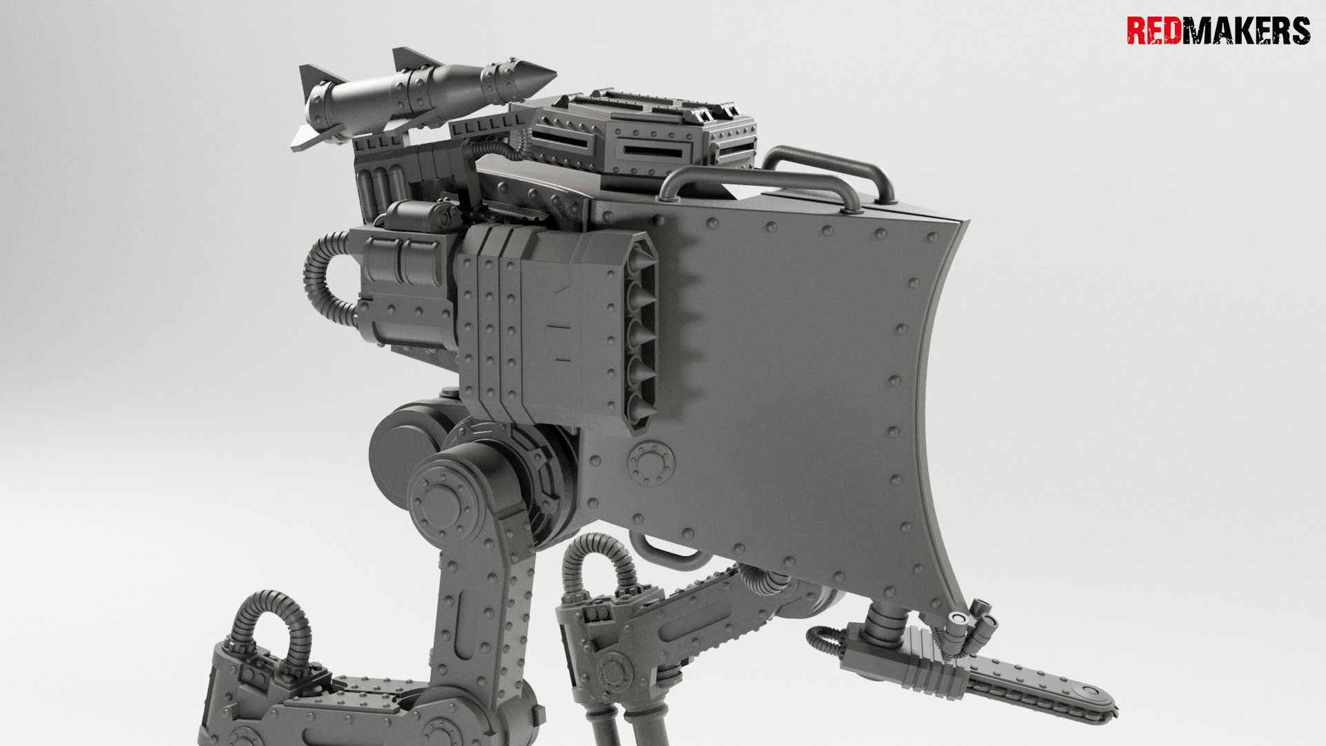Imperial military force Heavy mech 3D print model_24
