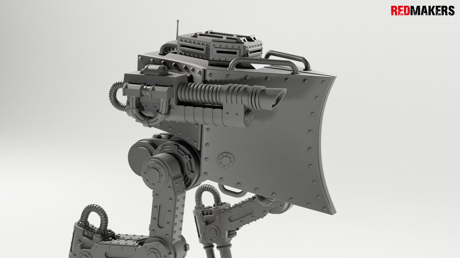 Imperial military force Heavy mech 3D print model_18