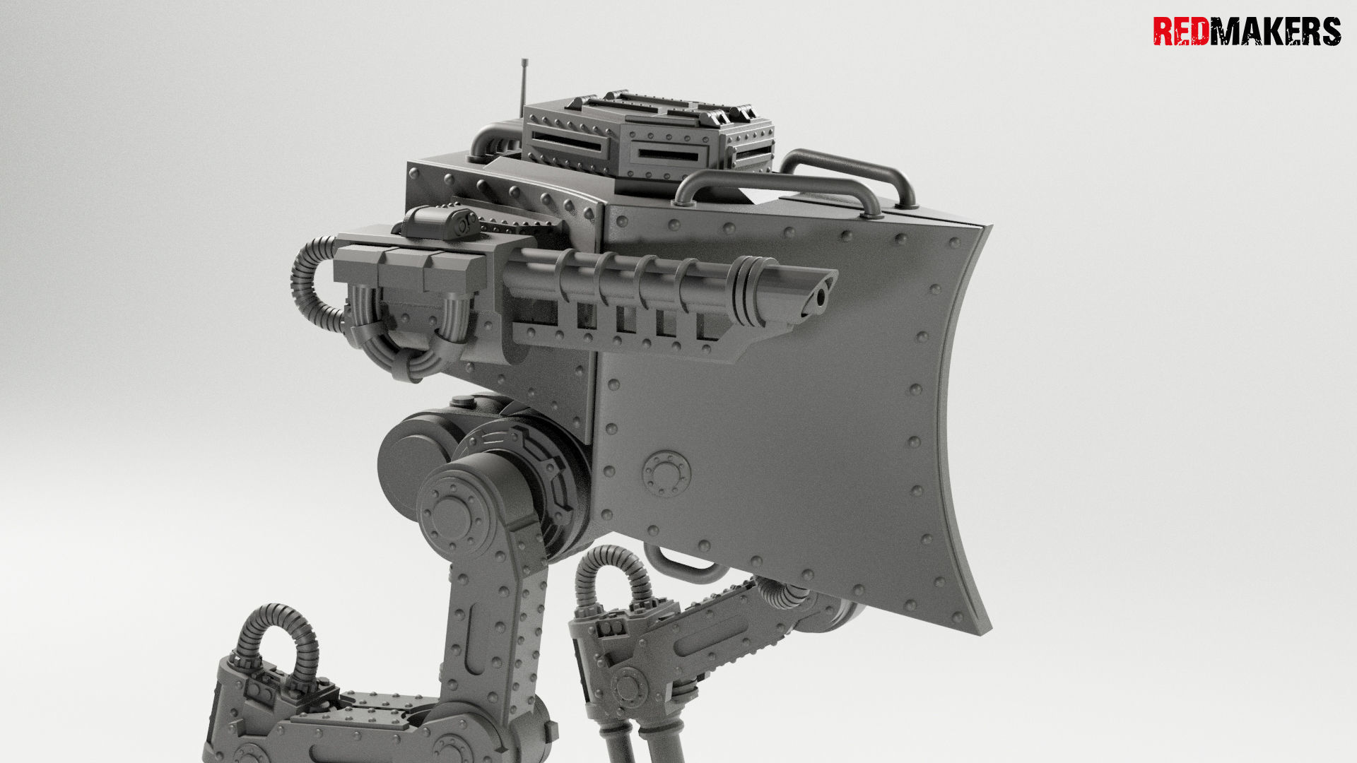 Imperial military force Heavy mech 3D print model_20
