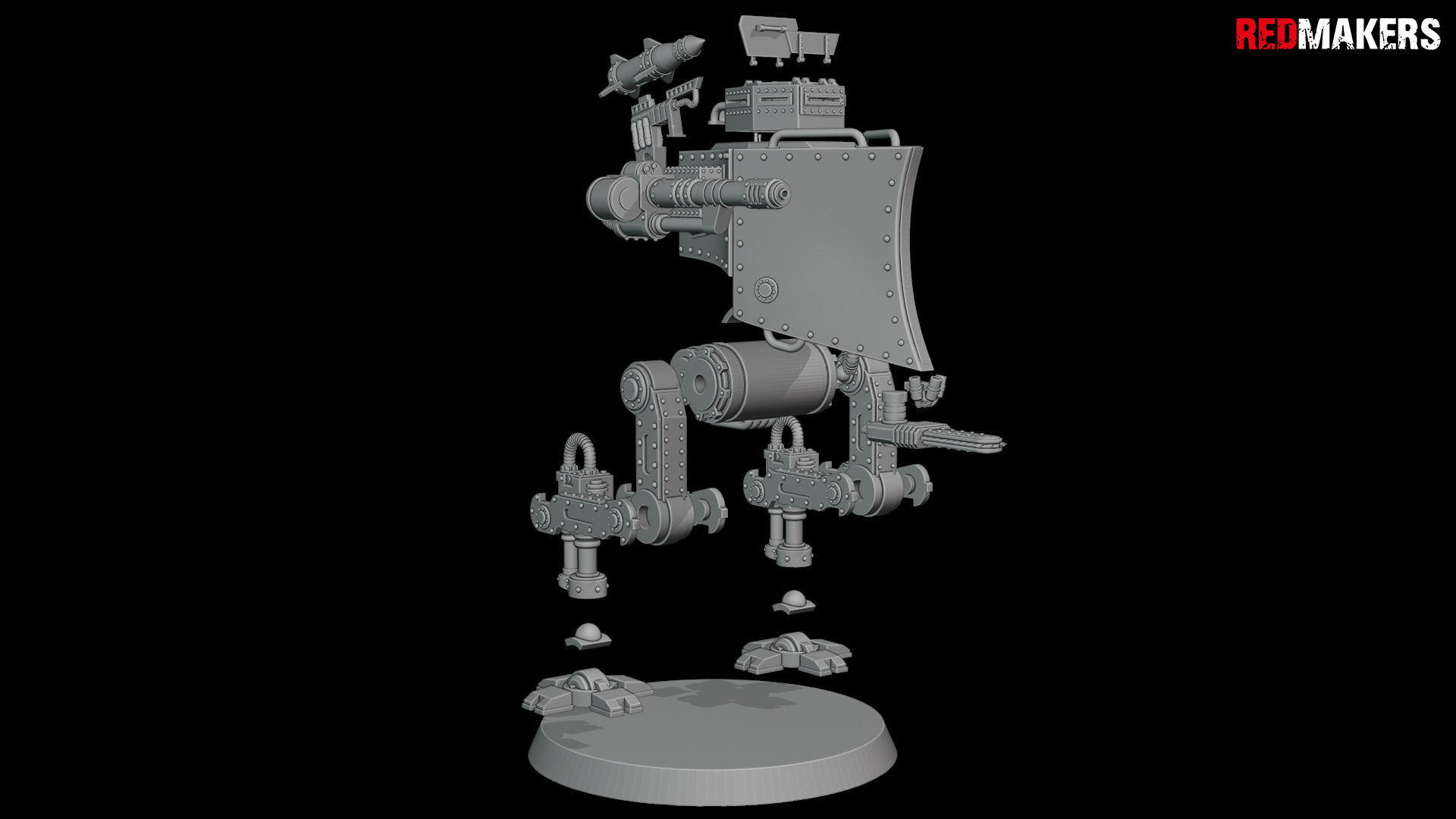 Imperial military force Heavy mech 3D print model_43