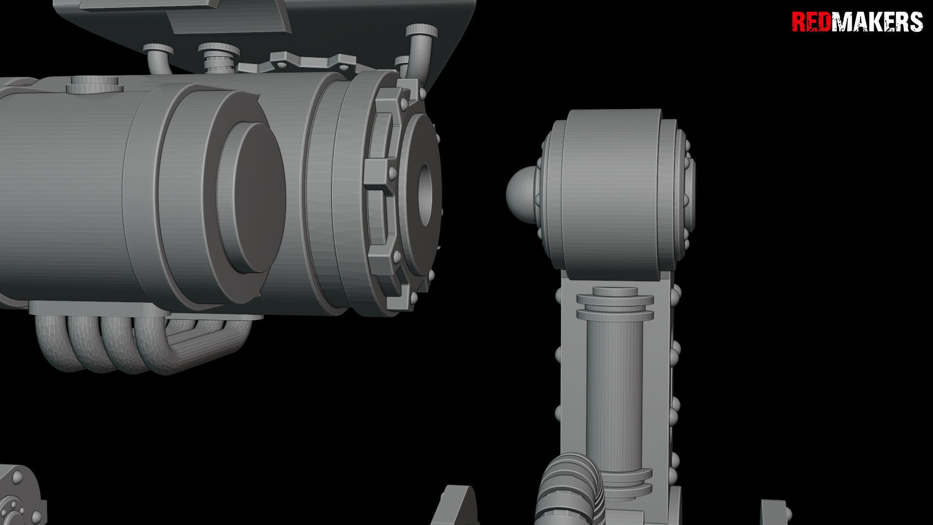 Imperial military force Heavy mech 3D print model_35
