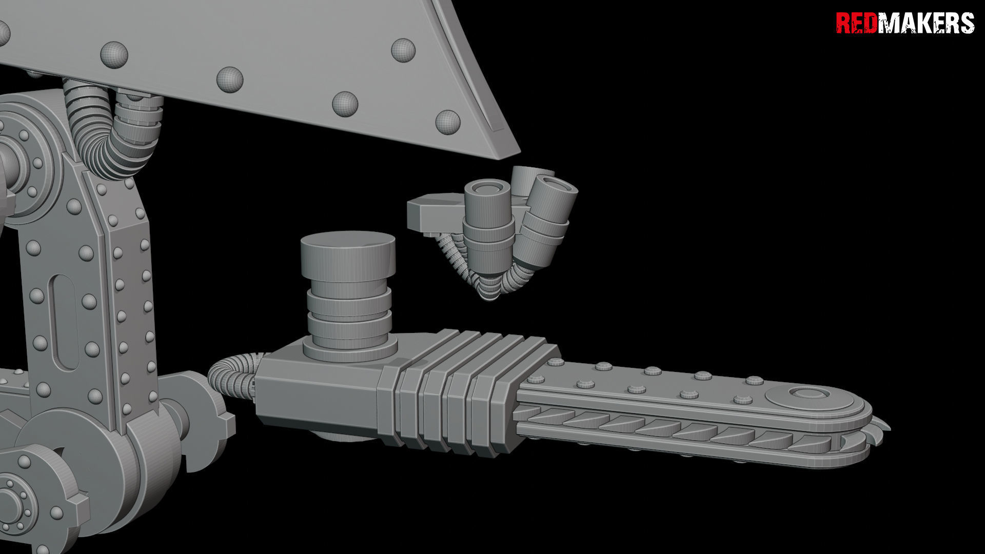 Imperial military force Heavy mech 3D print model_42