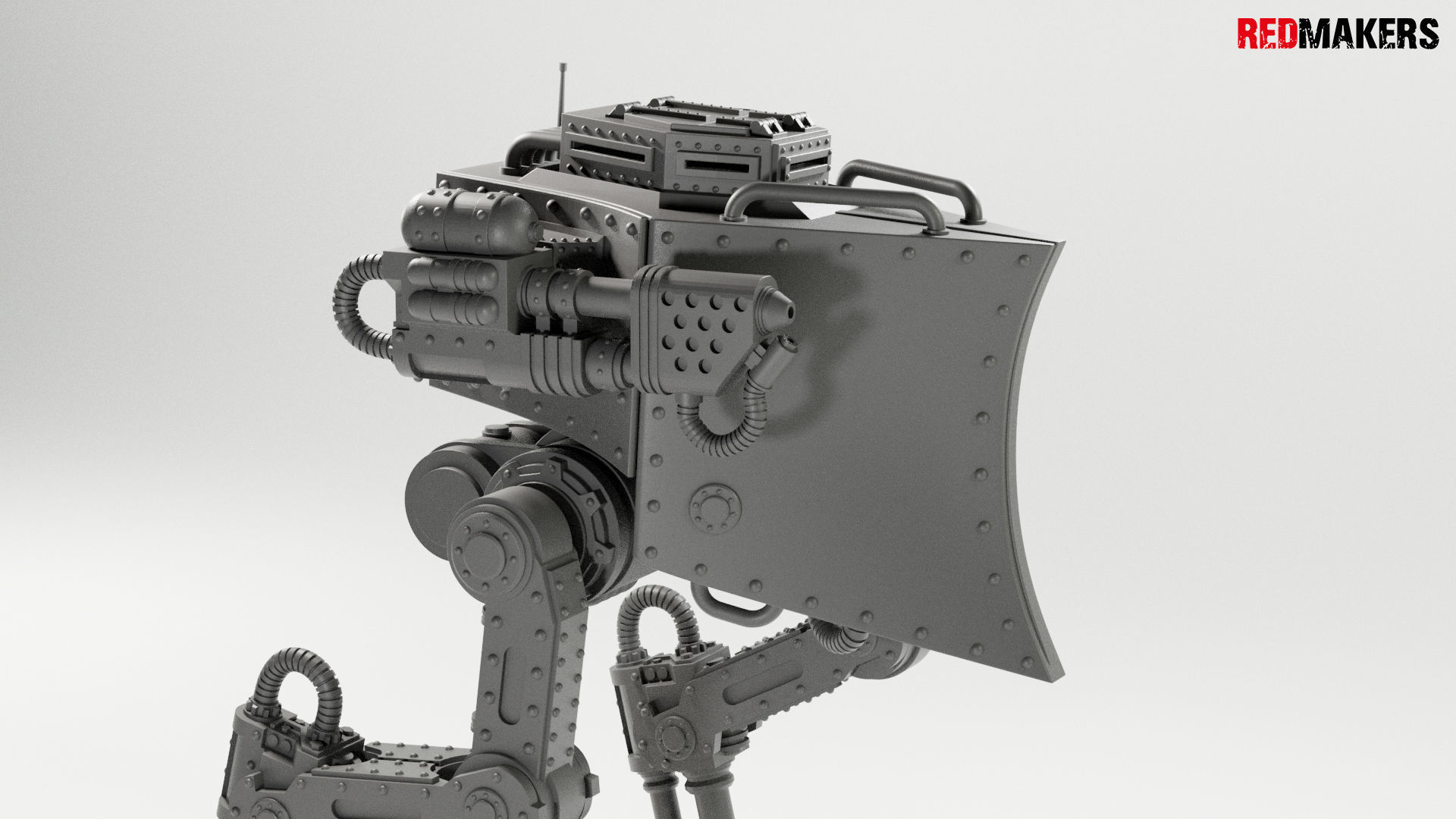 Imperial military force Heavy mech 3D print model_17