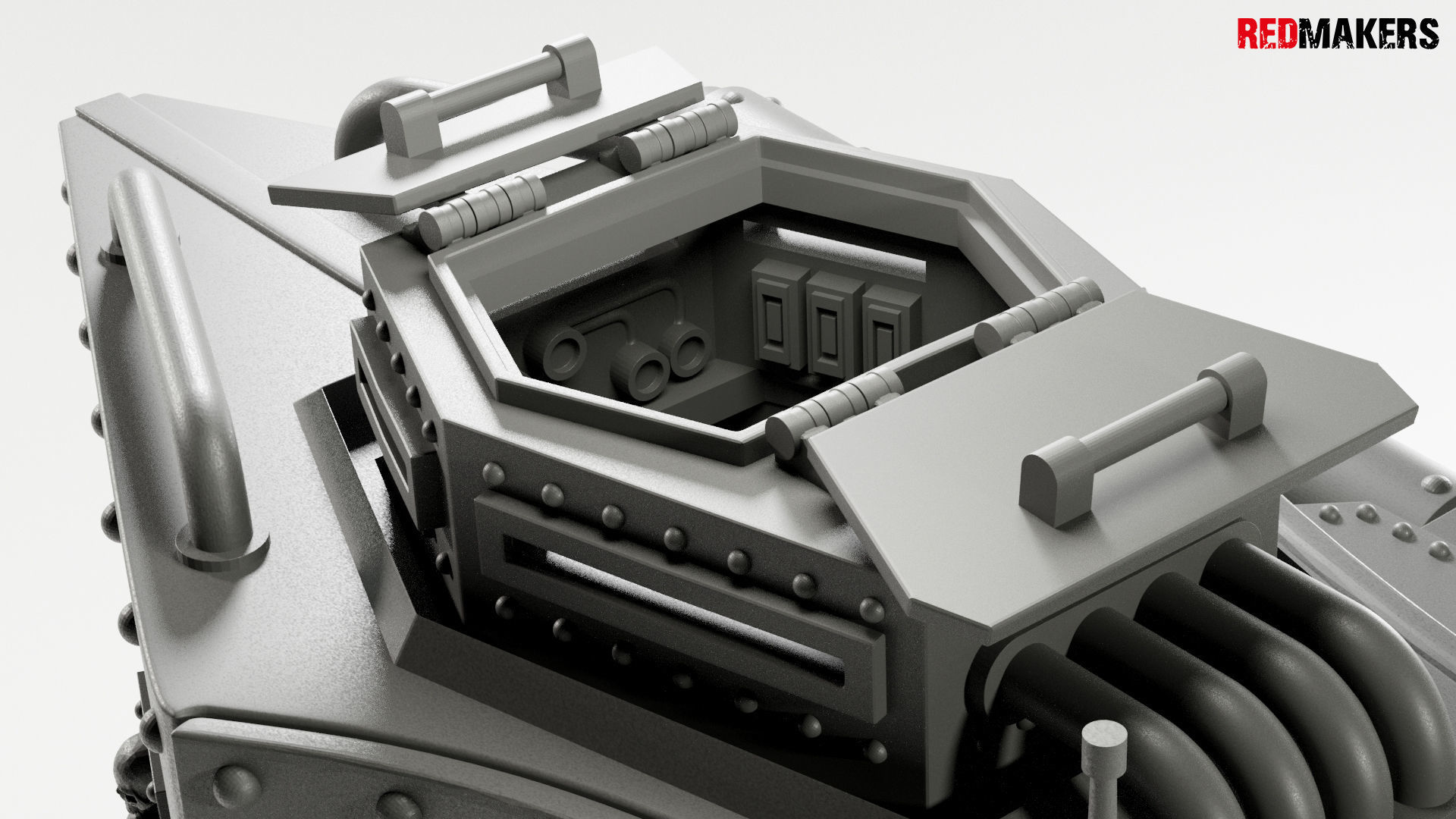 Imperial military force Heavy mech 3D print model_26