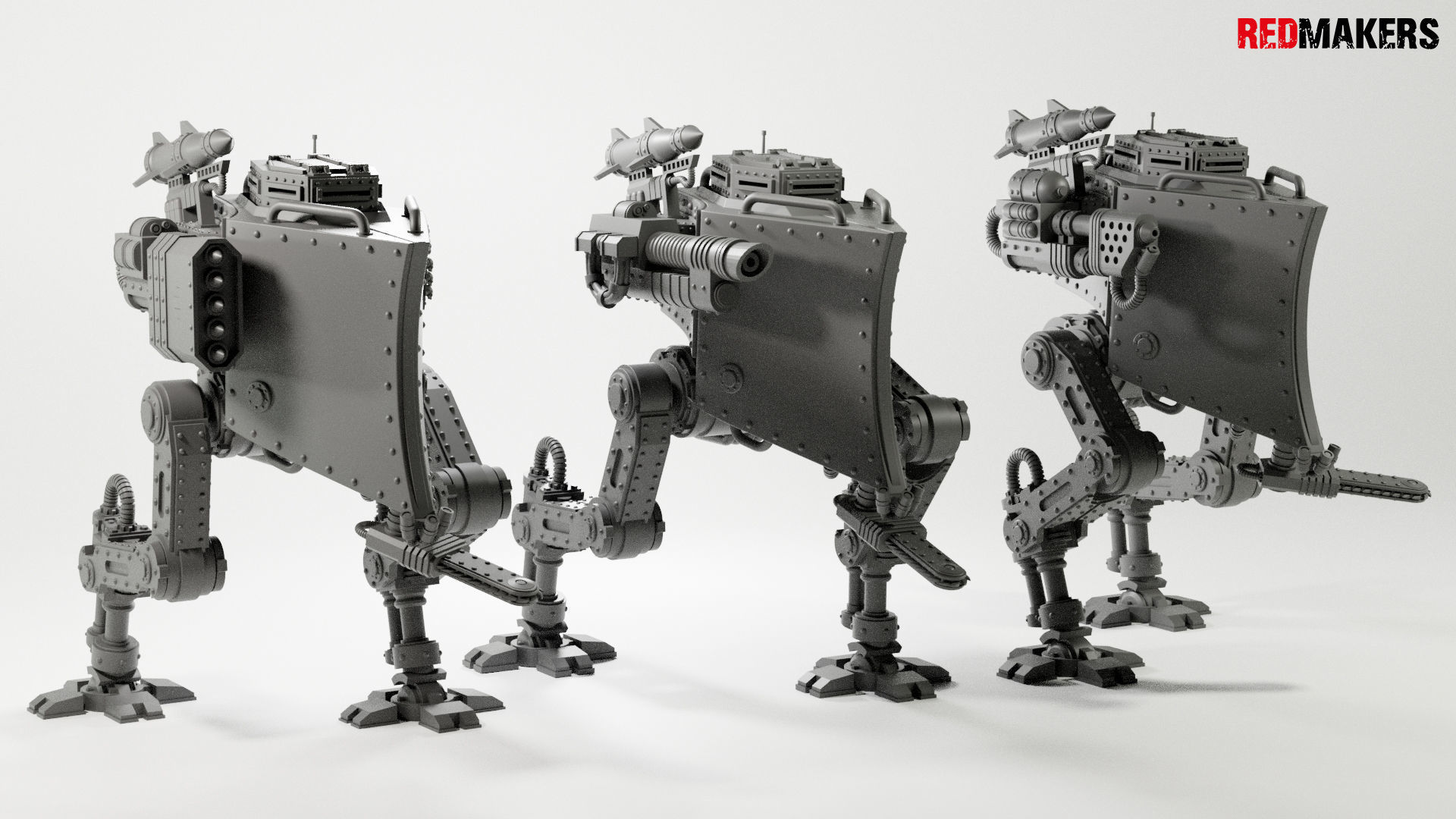 Imperial military force Heavy mech 3D print model_11