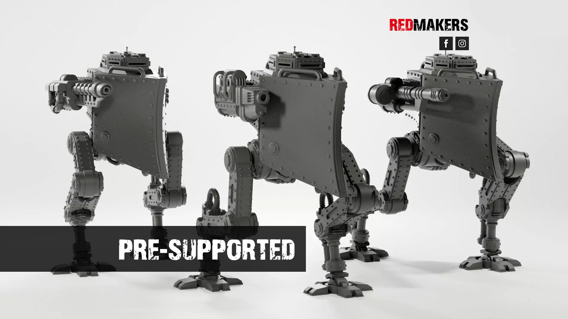 Imperial military force Heavy mech 3D print model_0
