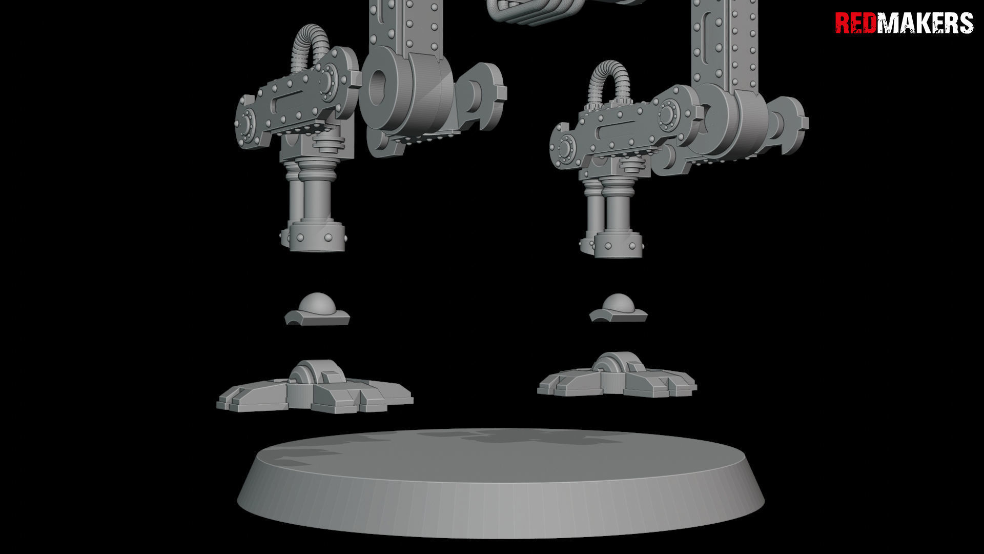 Imperial military force Heavy mech 3D print model_32