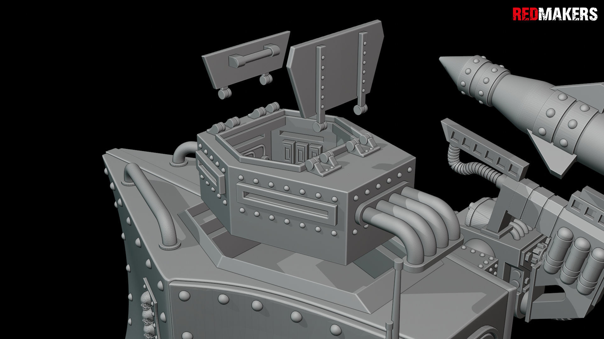 Imperial military force Heavy mech 3D print model_41