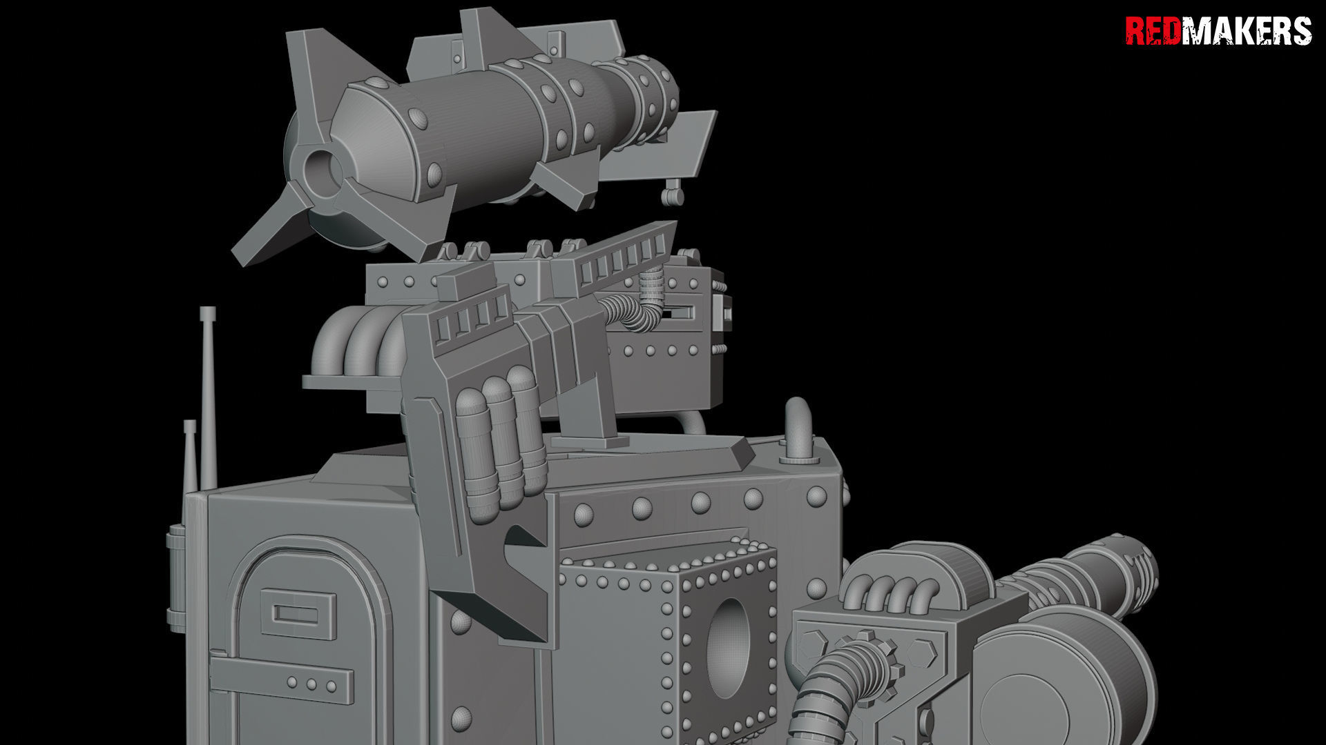Imperial military force Heavy mech 3D print model_39