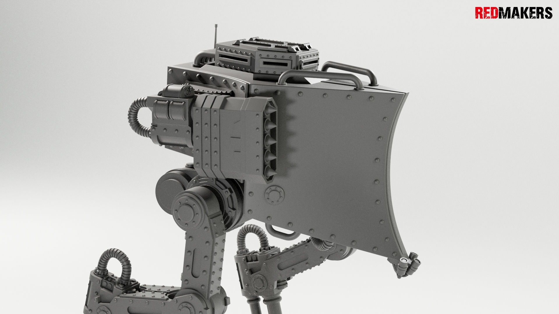 Imperial military force Heavy mech 3D print model_22