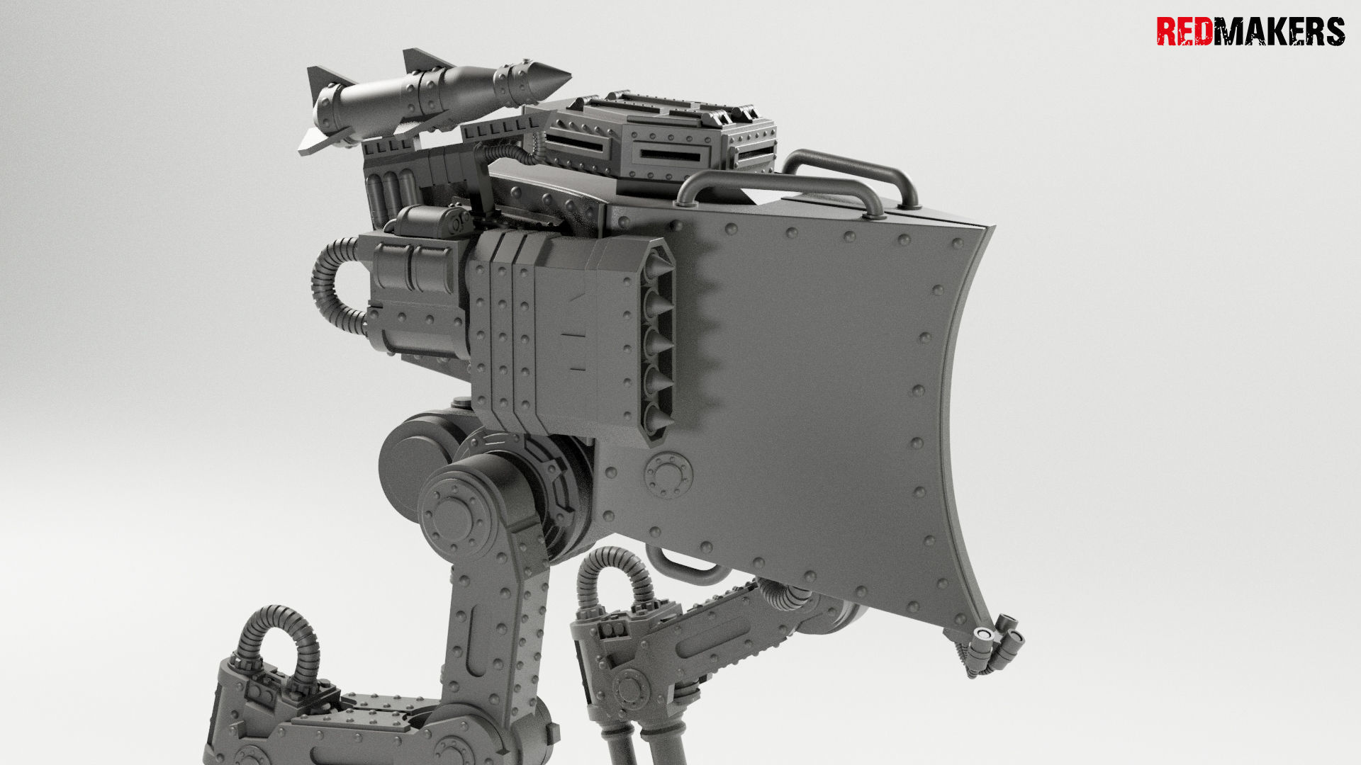 Imperial military force Heavy mech 3D print model_23