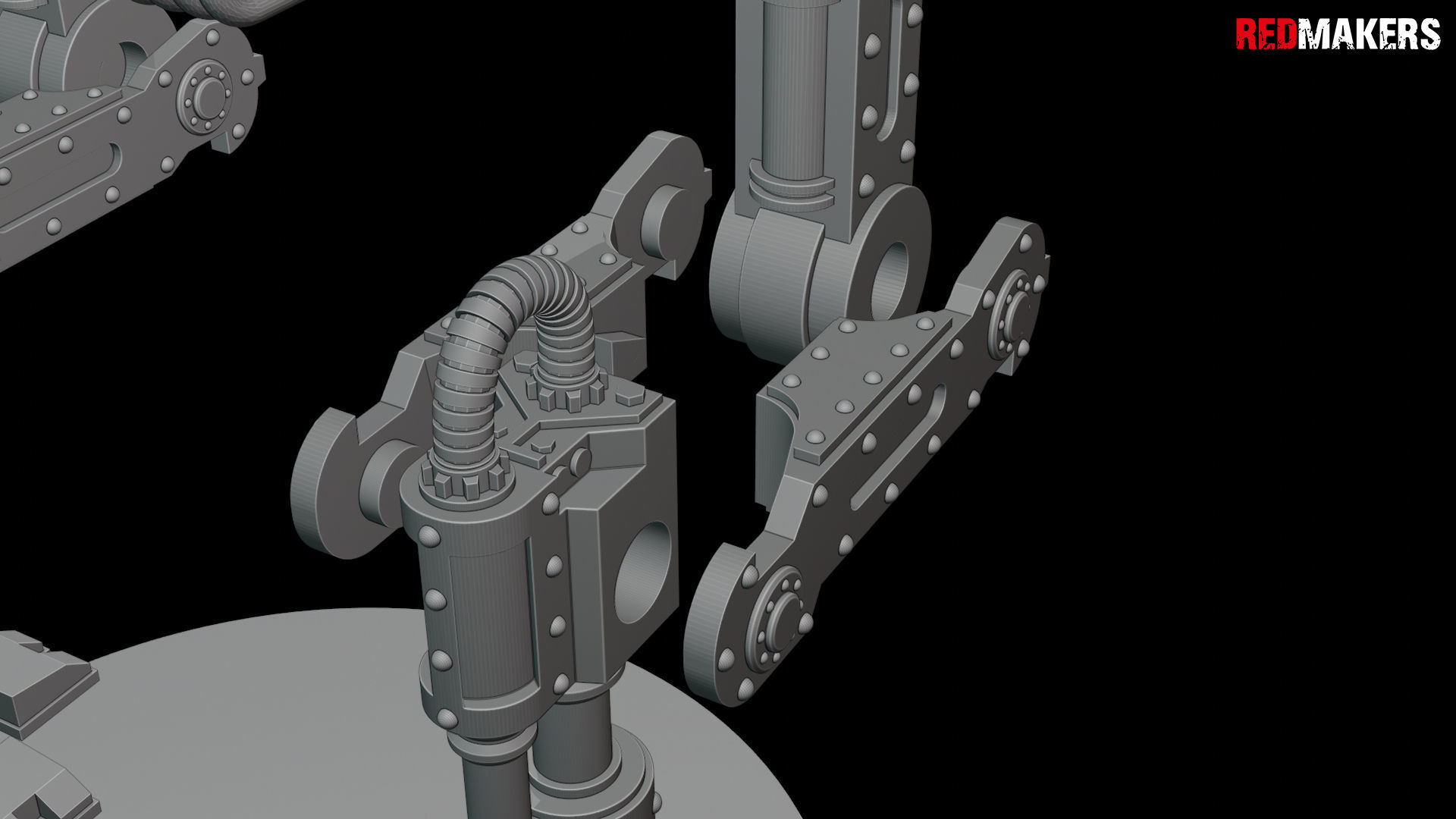 Imperial military force Heavy mech 3D print model_33