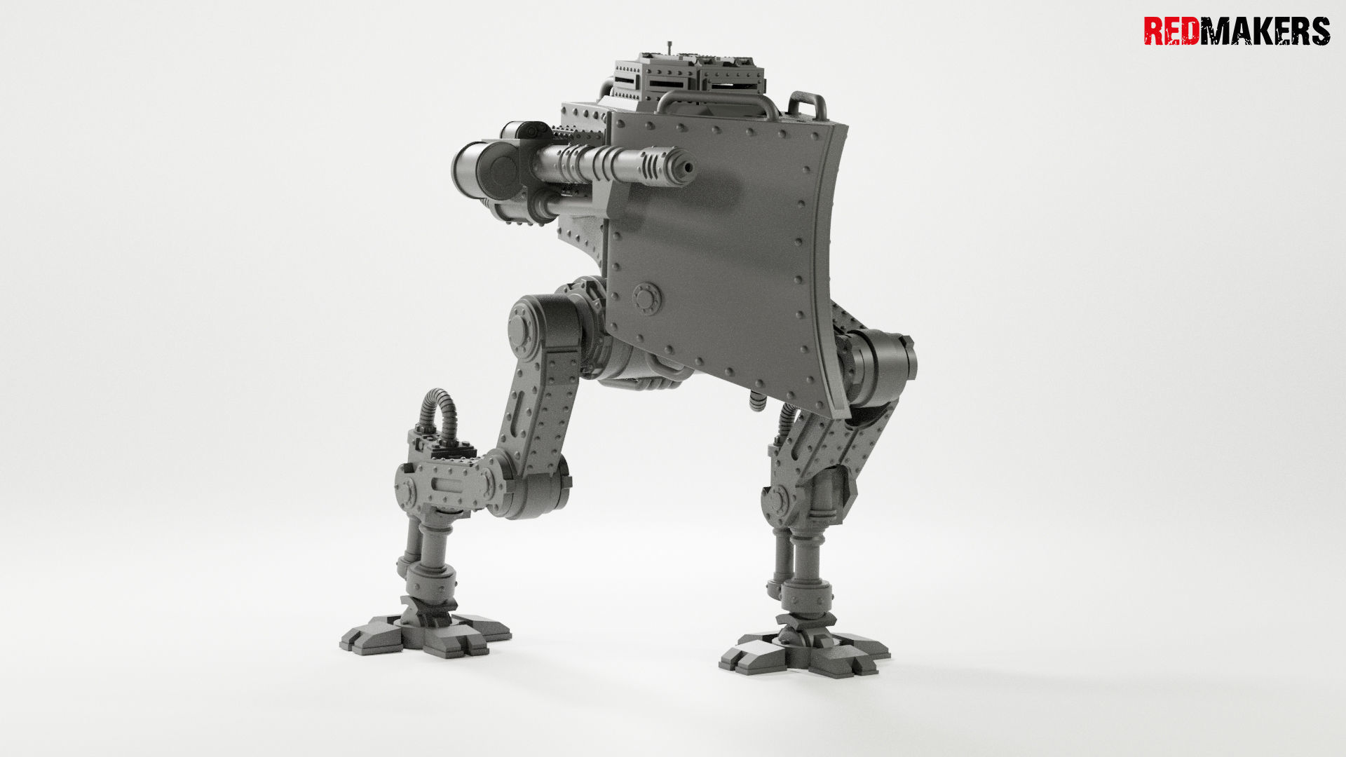 Imperial military force Heavy mech 3D print model_12